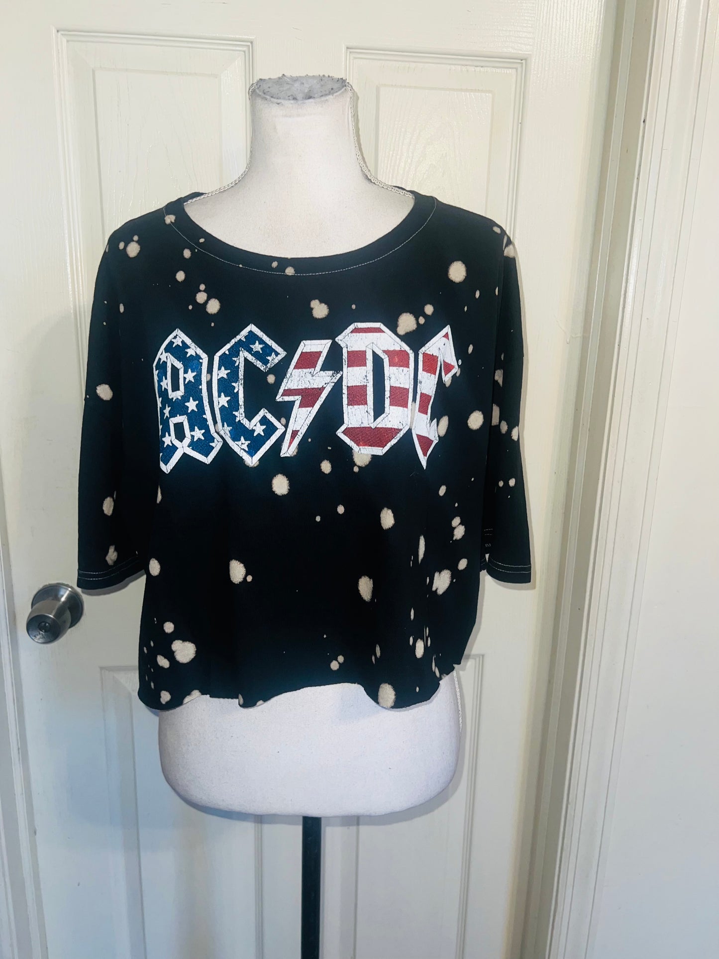 AC/DC Oversized Distressed Tee