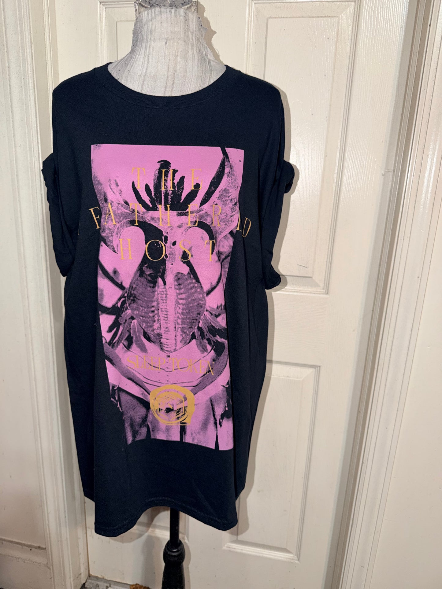 Sleep Token Double Sided Oversized Distressed Tee