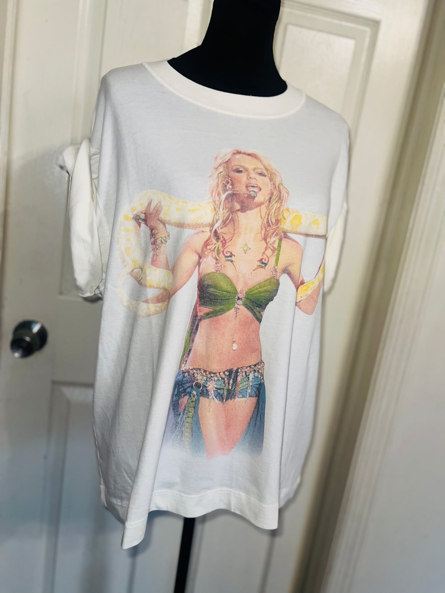 Britney Spears Oversized Distressed Tee