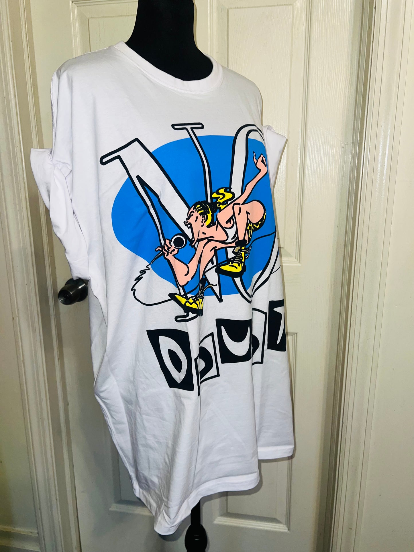 No Doubt Oversized Distressed Tee