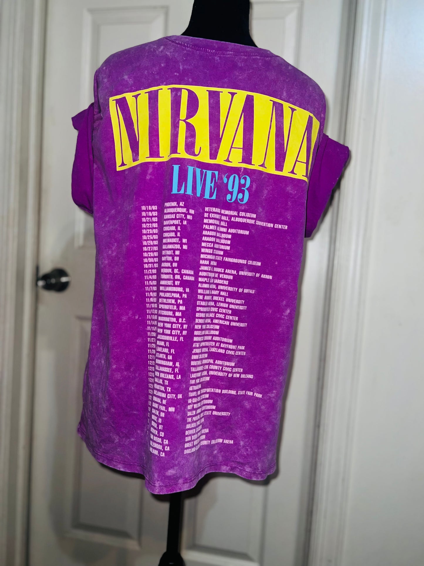 Nirvana Double Sided Oversized Distressed Tee