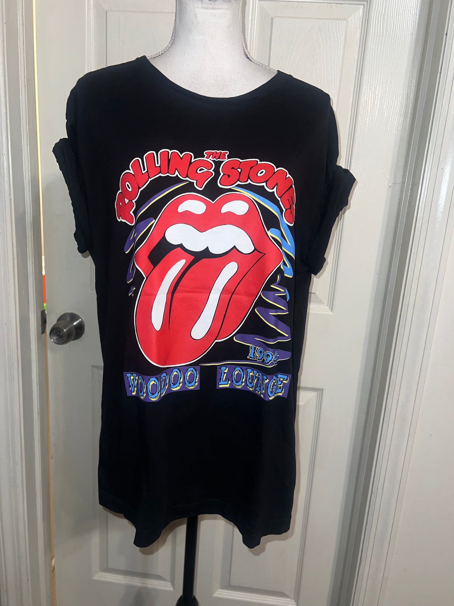 The Rolling Stones Double Sided Oversized Distressed Tee