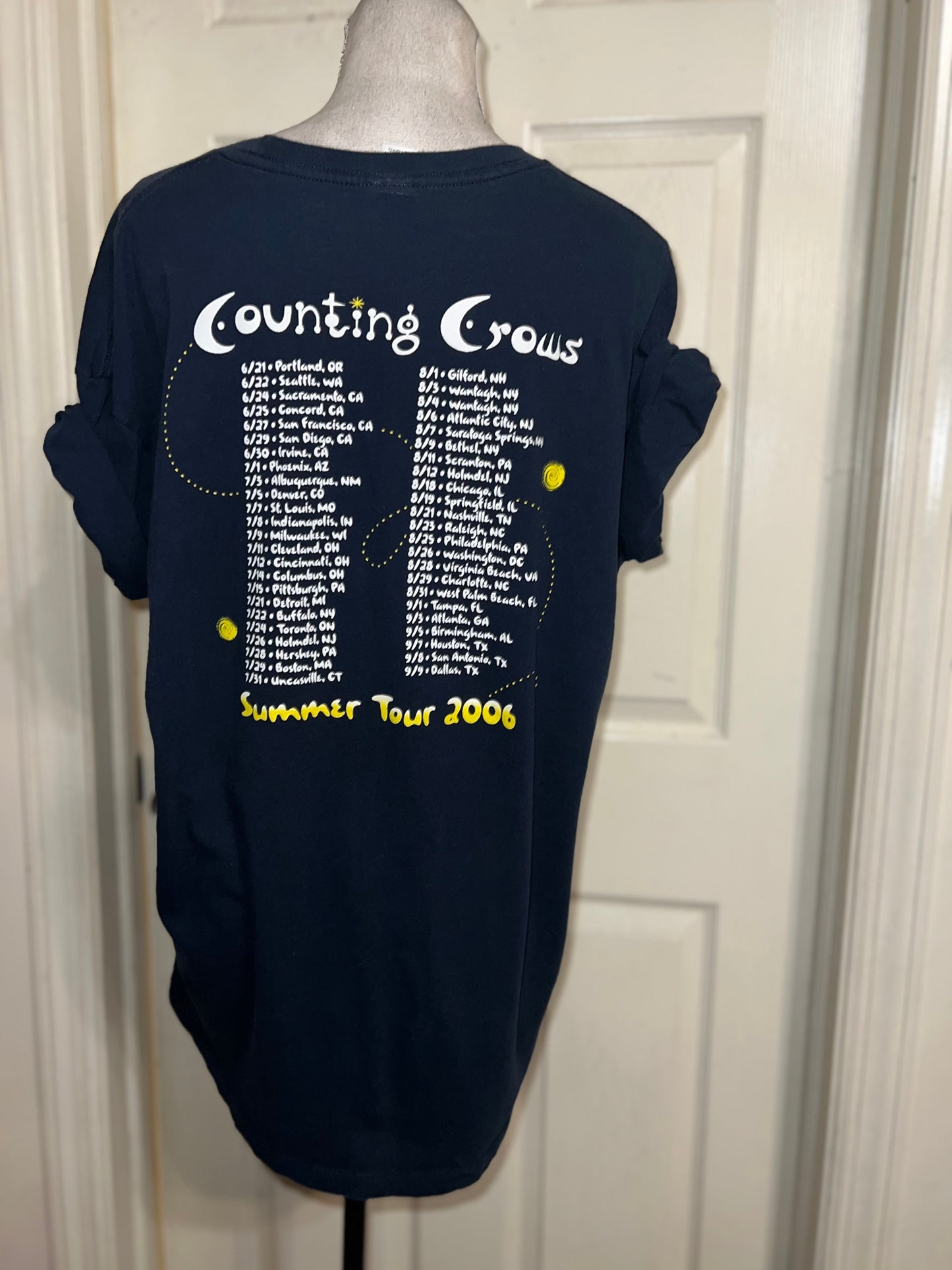 Counting Crows Double Sided Oversized Distressed Tee
