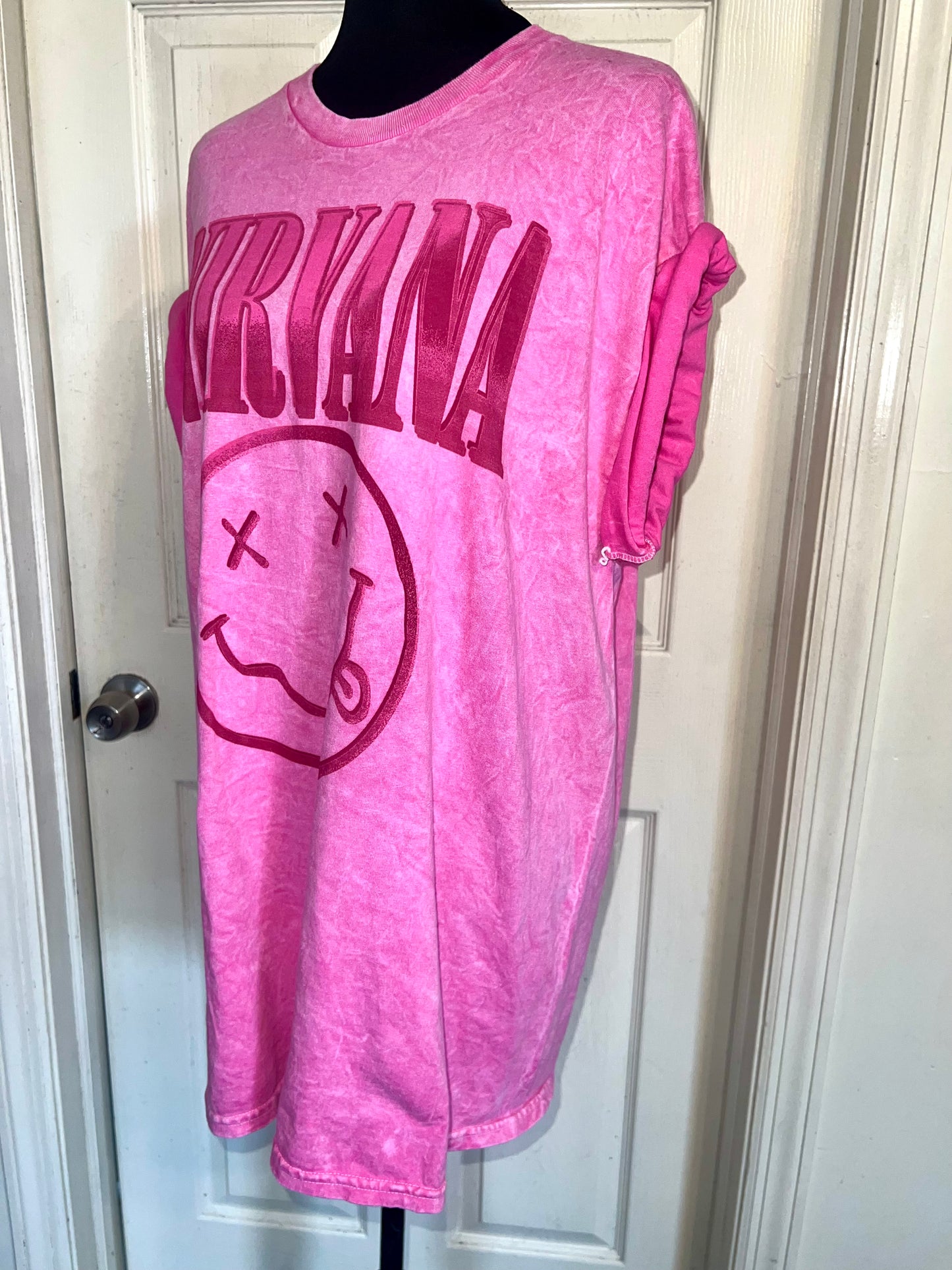 Nirvana Oversized Distressed Tee