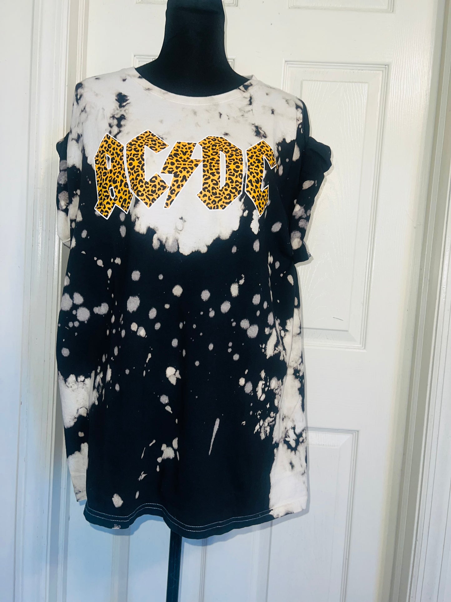 AC/DC Oversized Distressed Tee