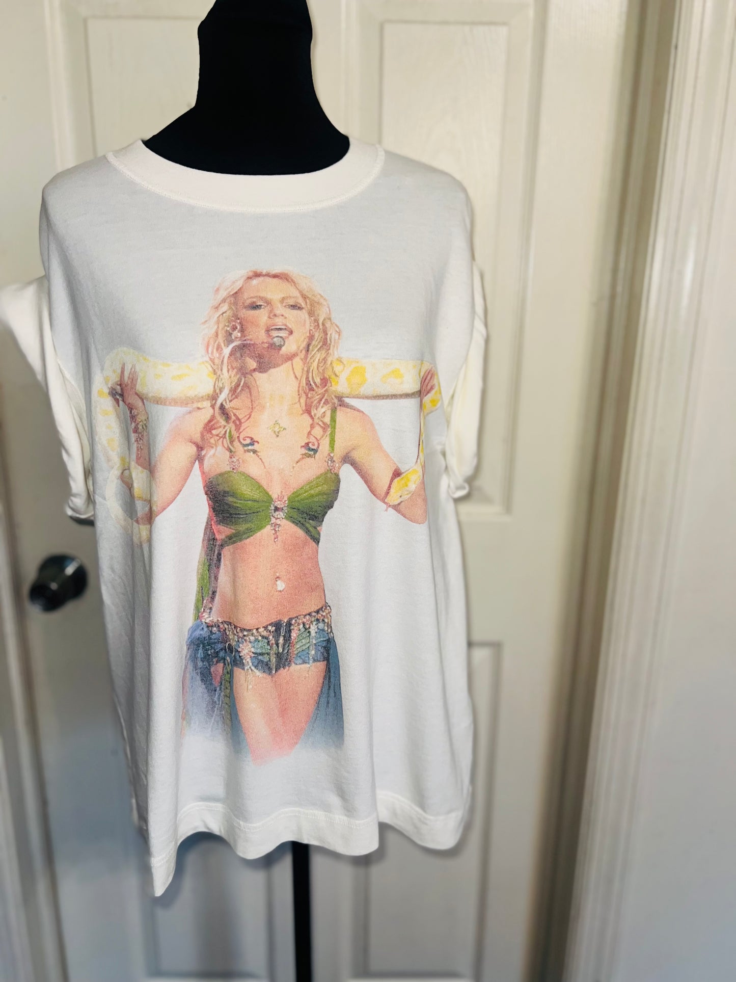 Britney Spears Oversized Distressed Tee