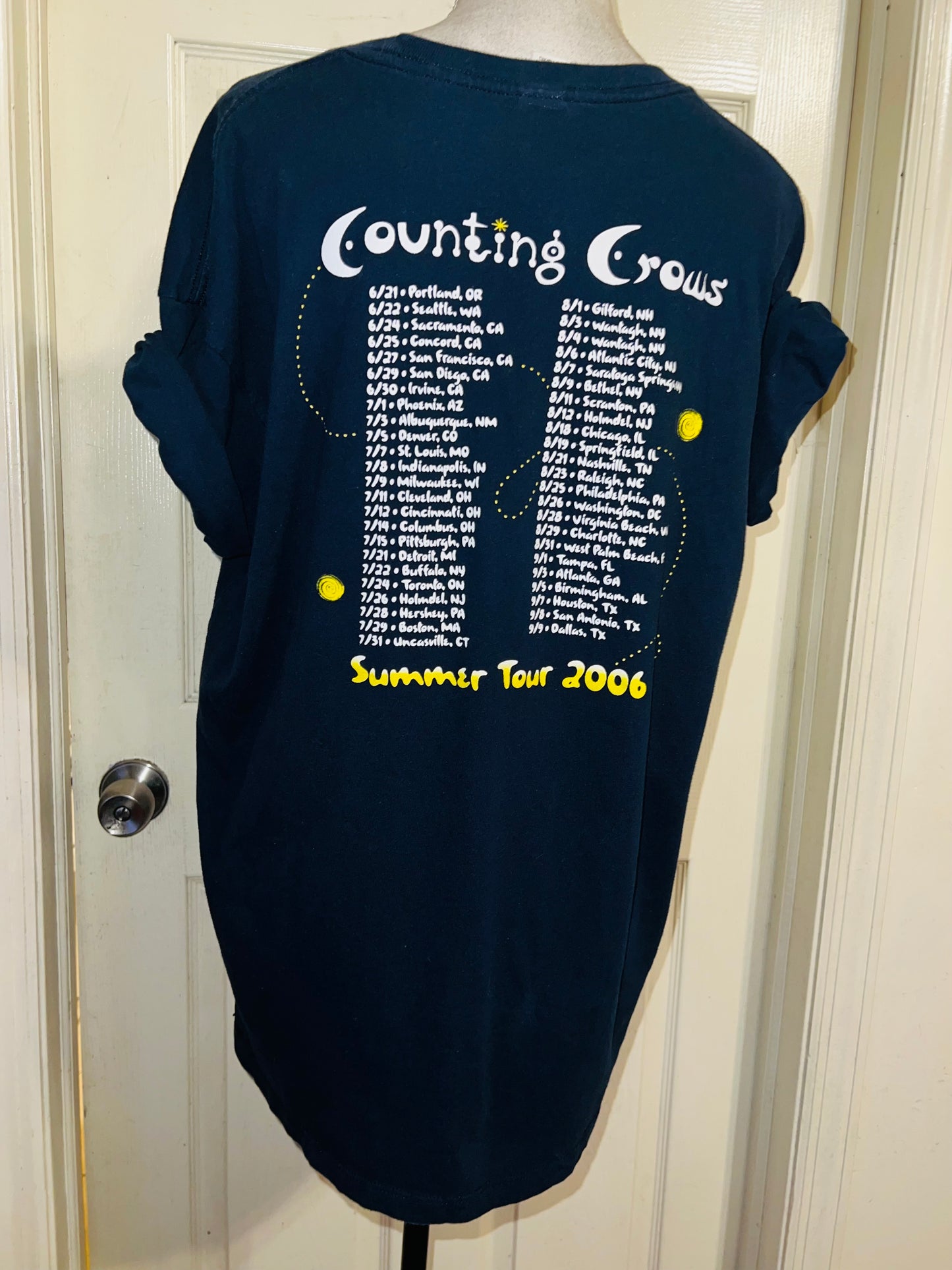 Counting Crows Double Sided Oversized Distressed Tee