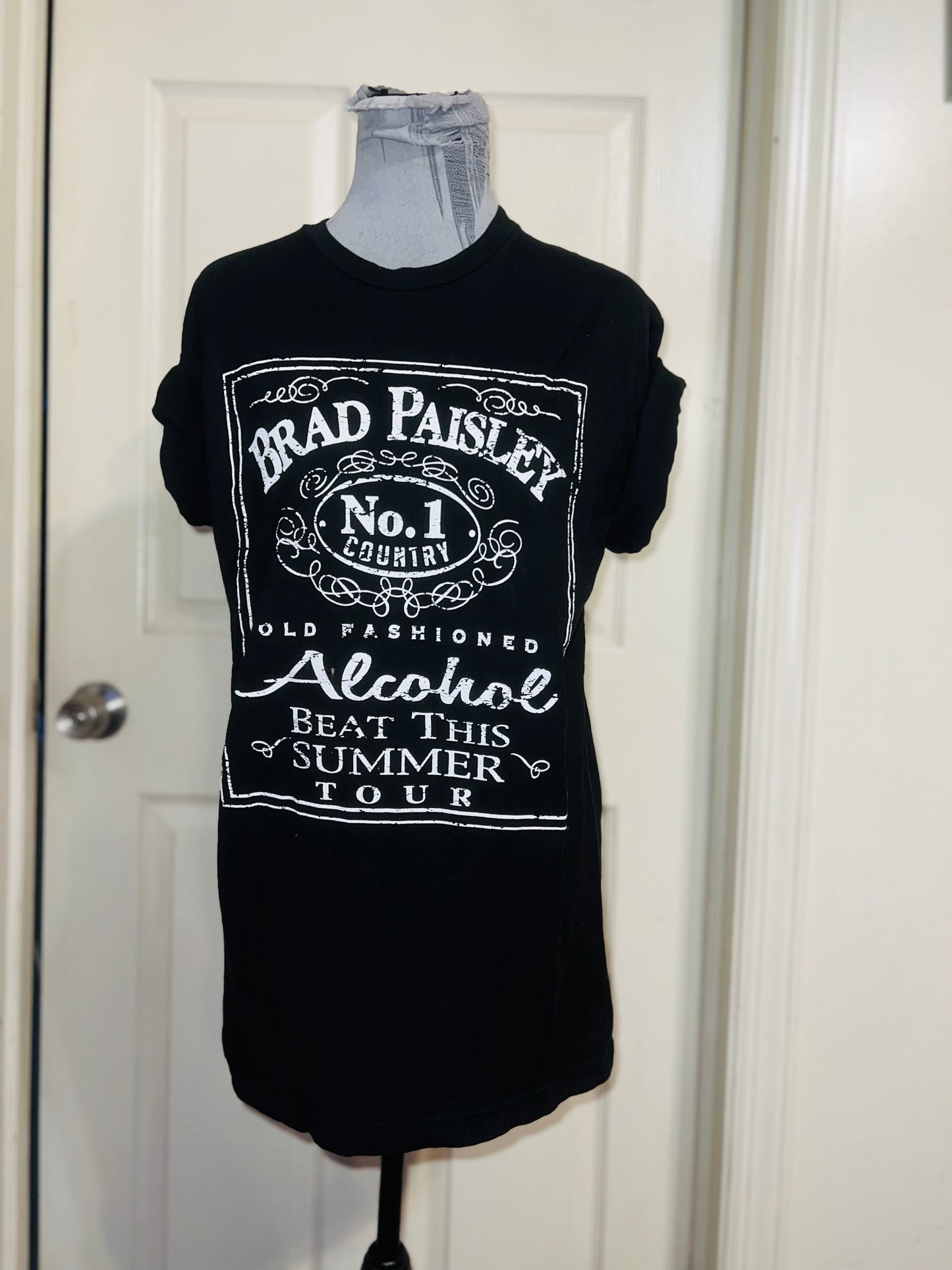 Brad Paisley Double Sided Oversized Distressed Tee