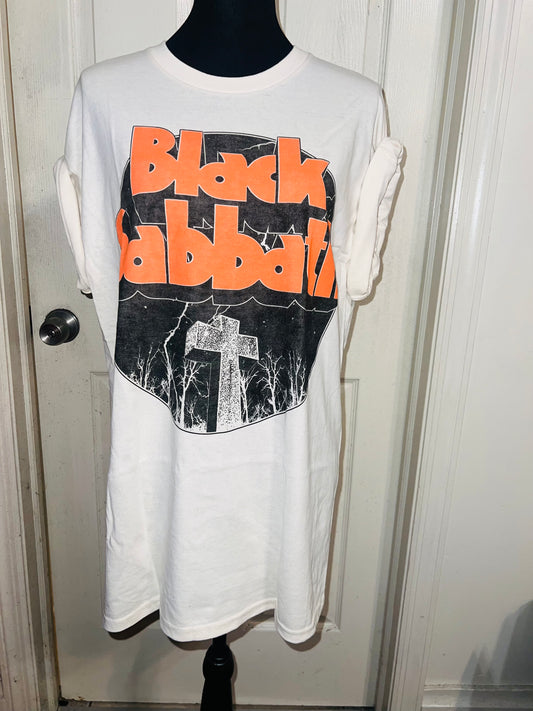 Black Sabbath Oversized Distressed T-Shirt