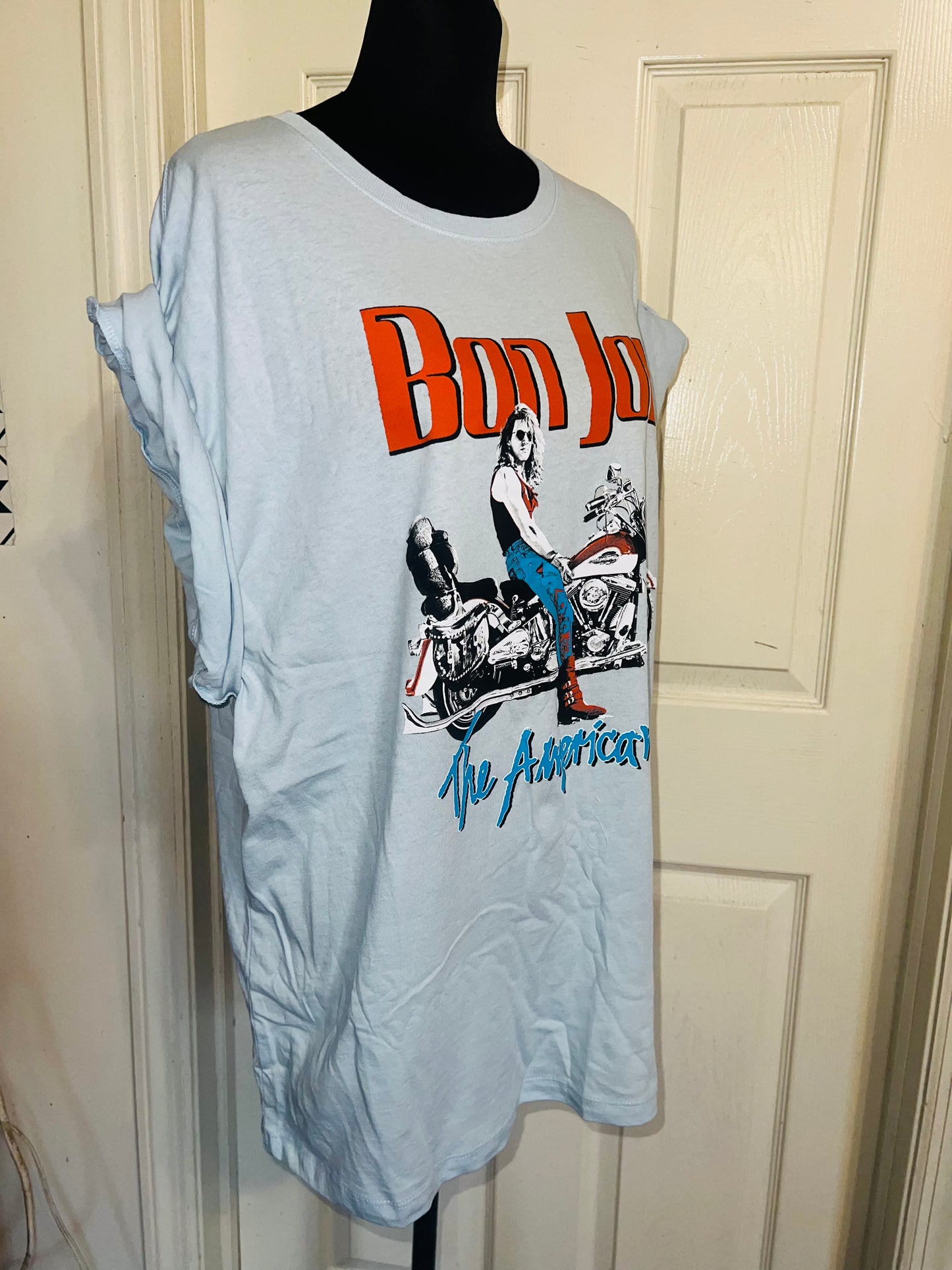 Bon Jovi Oversized Distressed Tee