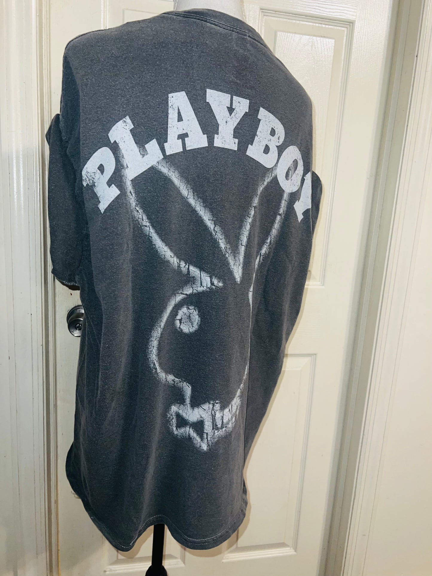 Playboy Double Sided Oversized Distressed Tee