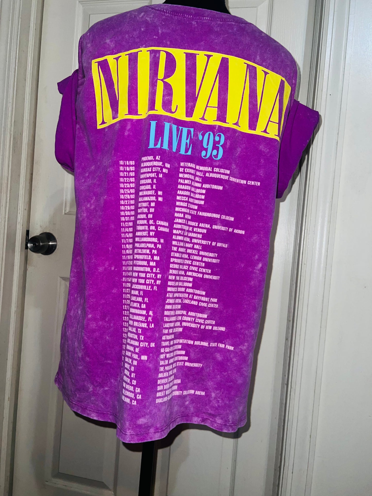Nirvana Double Sided Oversized Distressed Tee