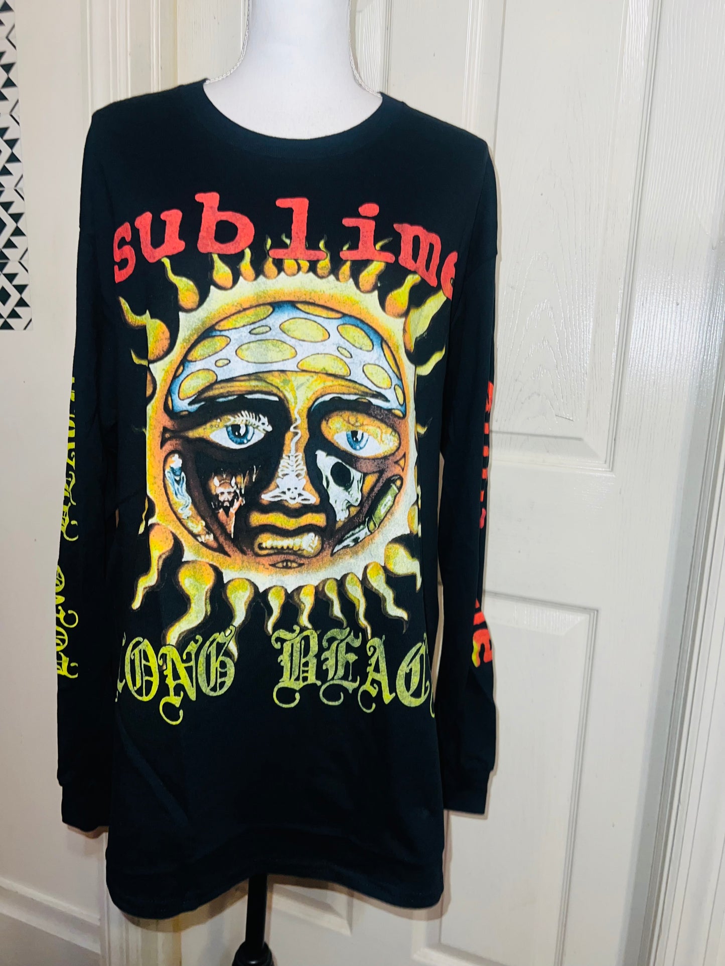 Sublime Oversized Distressed Long Sleeve Tee