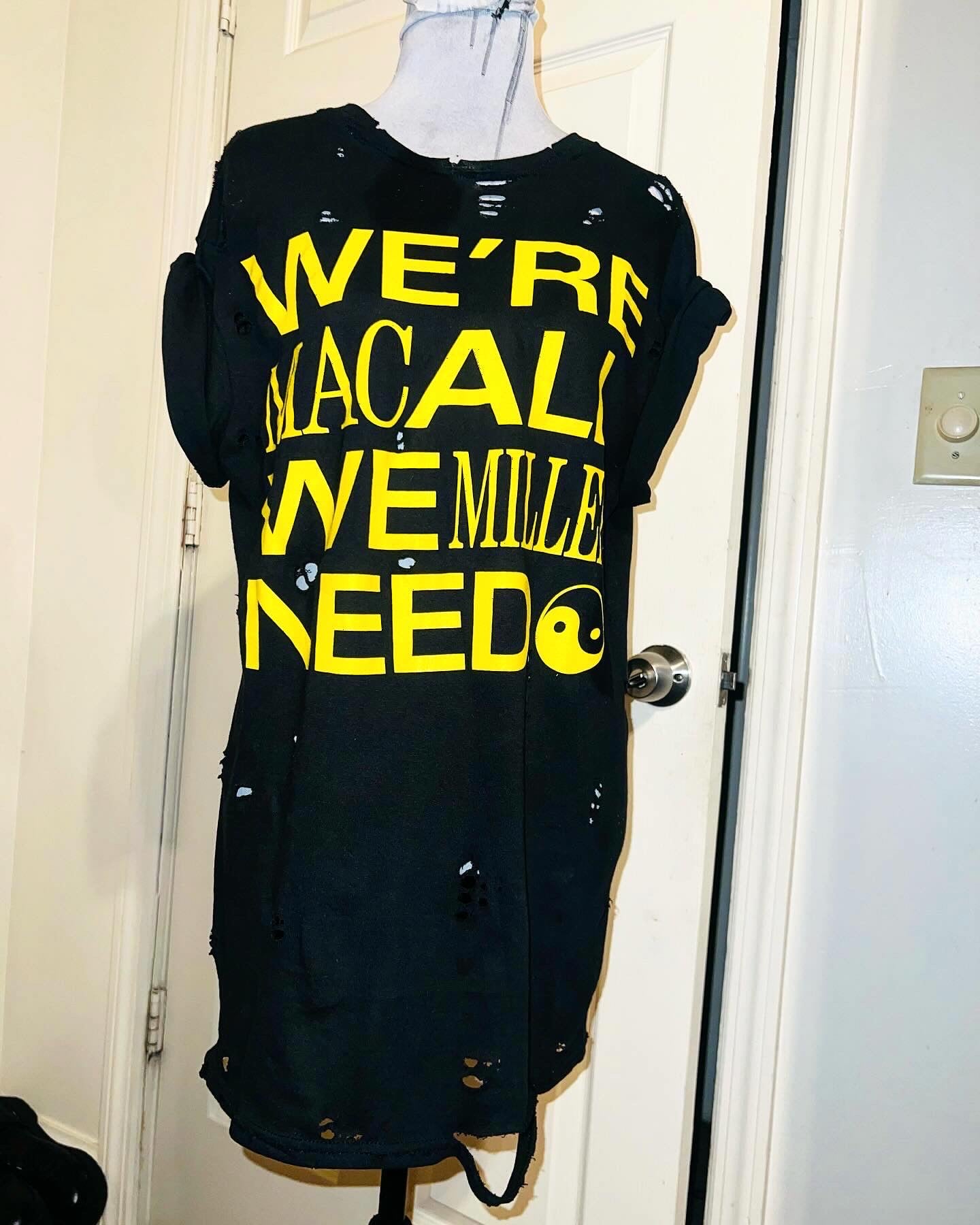 Mac Miller Oversized Distressed Tee