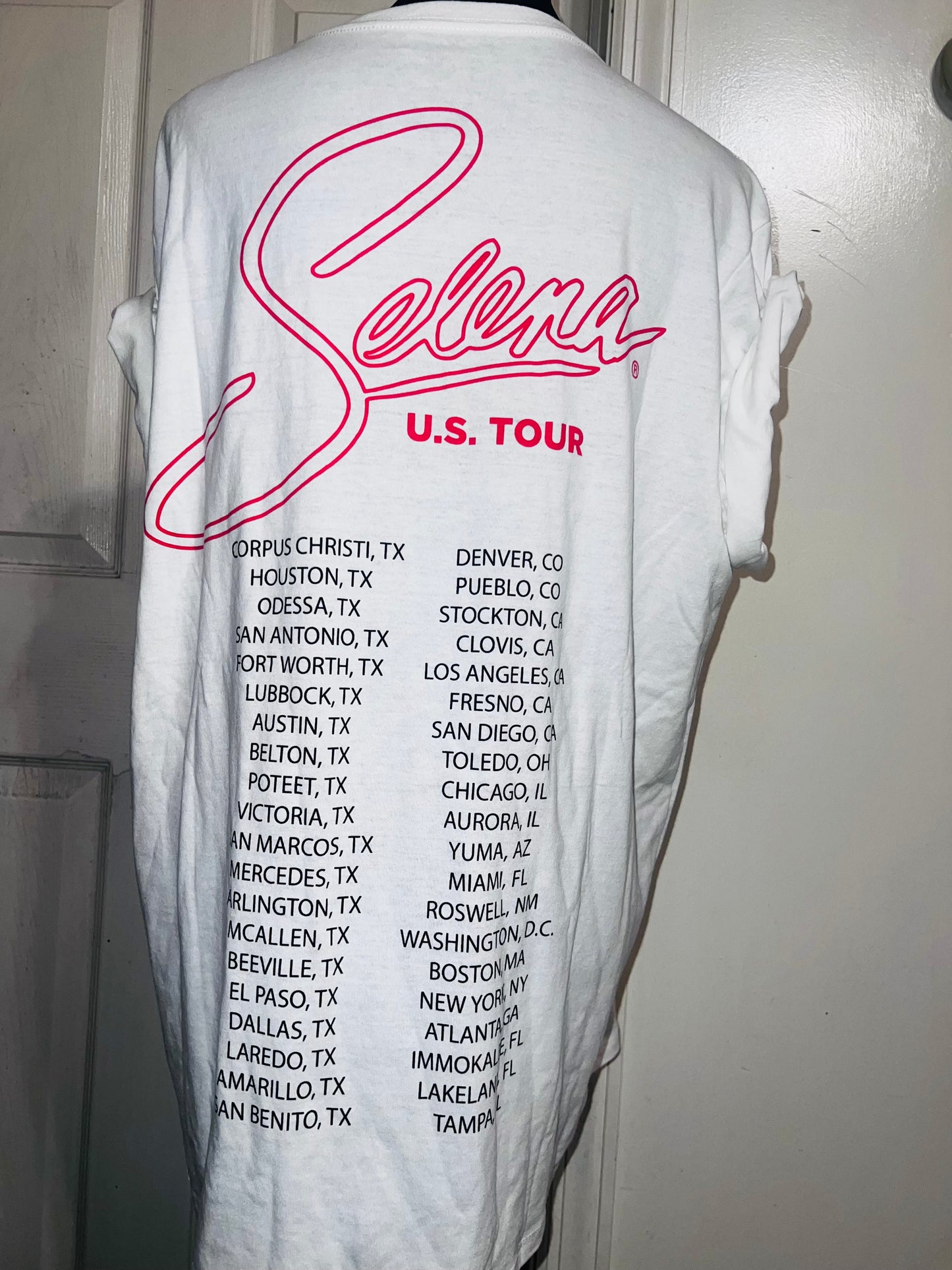 Selena Double Sided Oversized Distressed Tee
