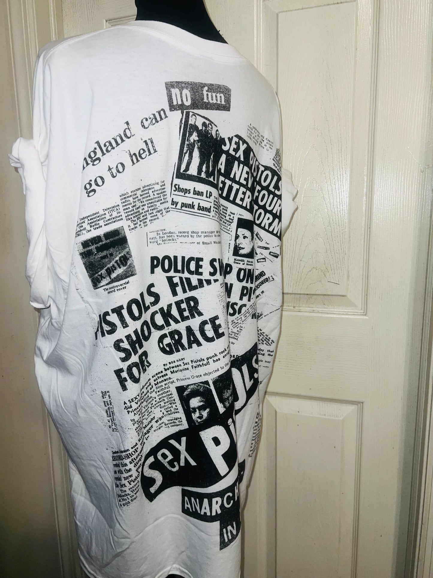 The Sex Pistols Double Sided Oversized Distressed Tee