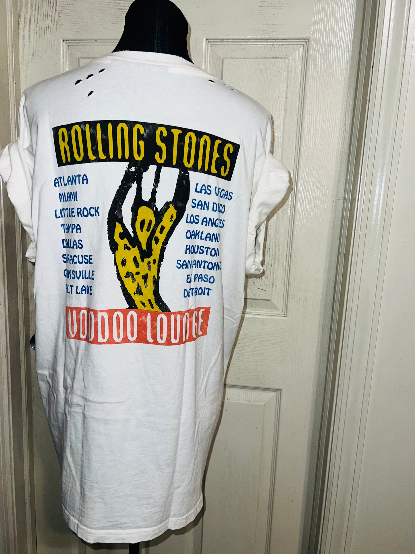 The Rolling Stones Double Sided Oversized Distressed Tee