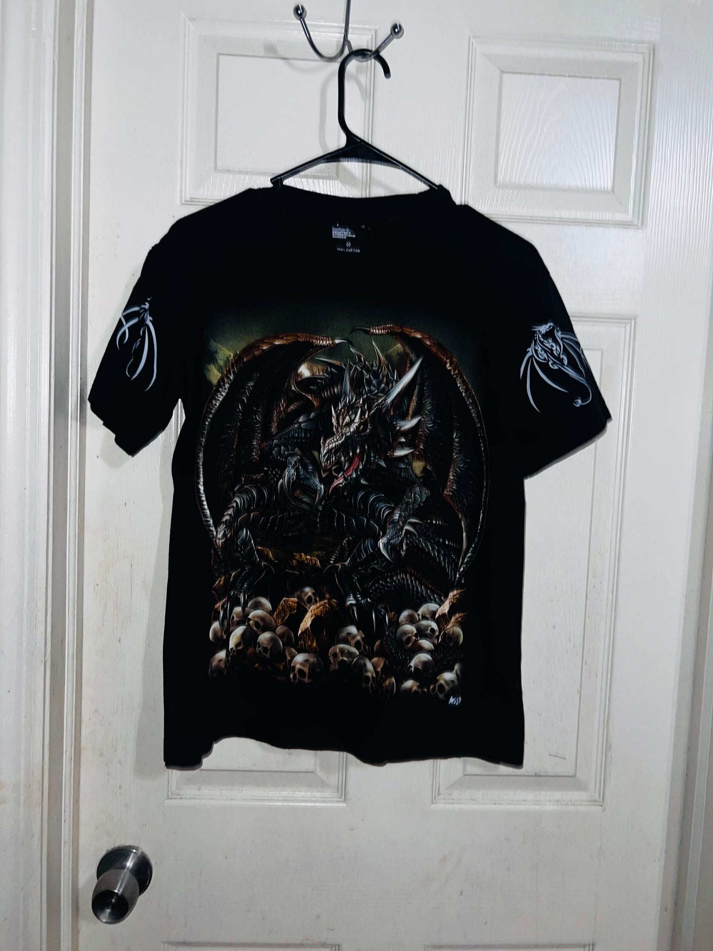 Dragon & Skulls Double Sided Vintage Oversized Tee