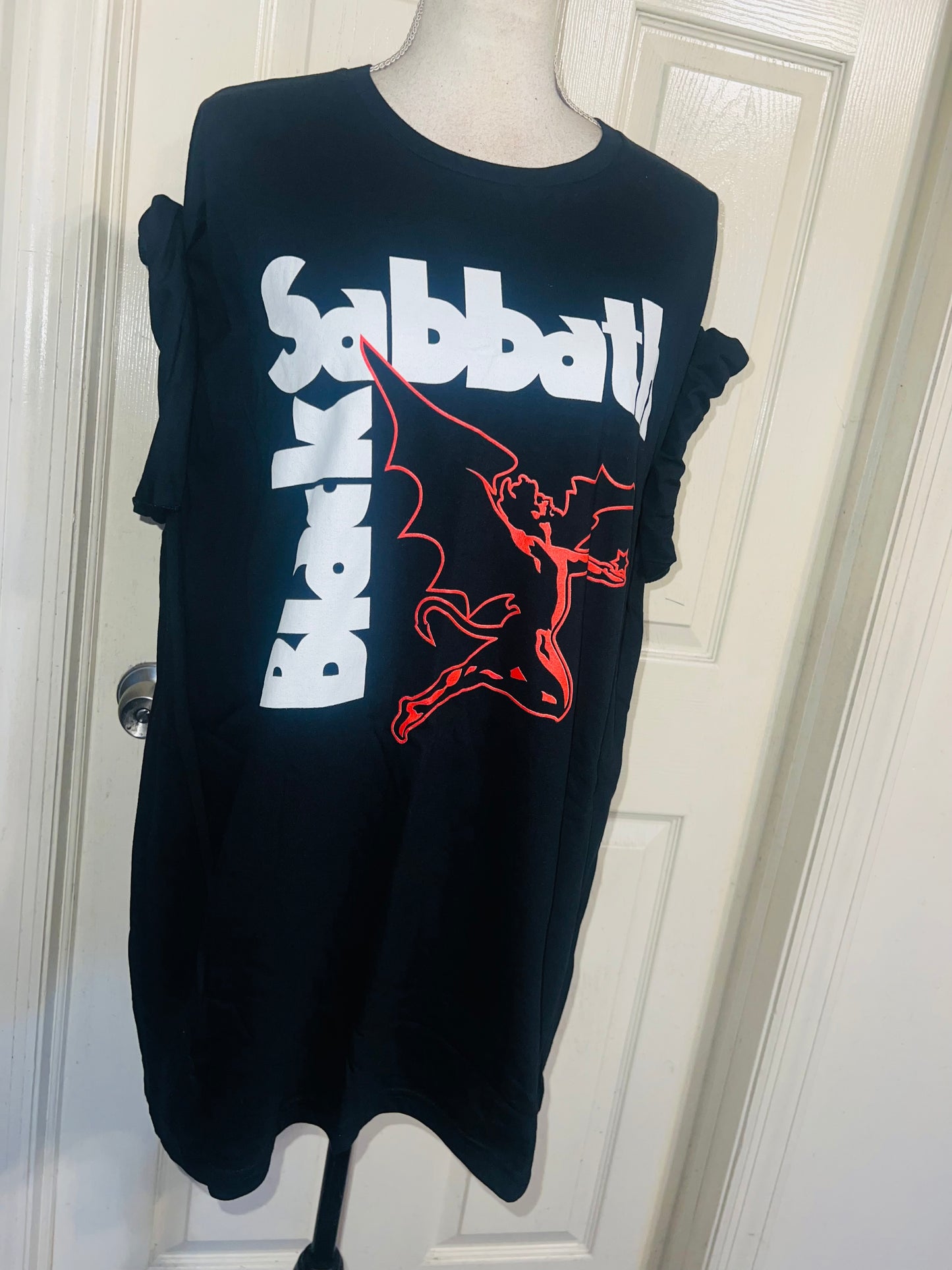 Black Sabbath Oversized Distressed Tee
