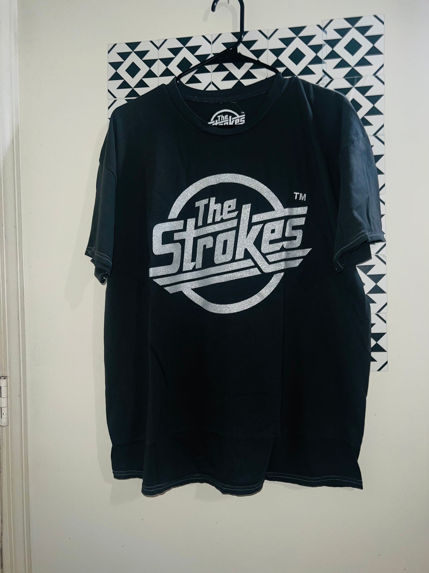 The Strokes Oversized Distressed Tee