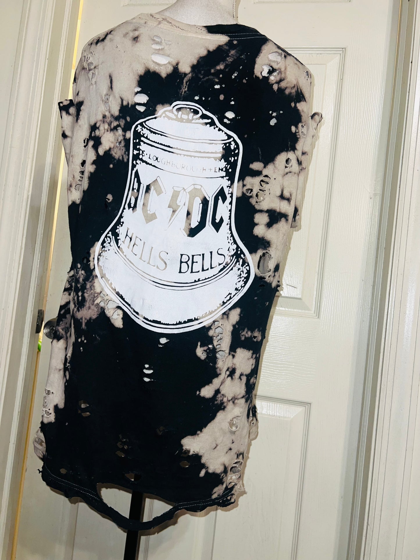 AC/DC Double Sided Oversized Distressed Tee