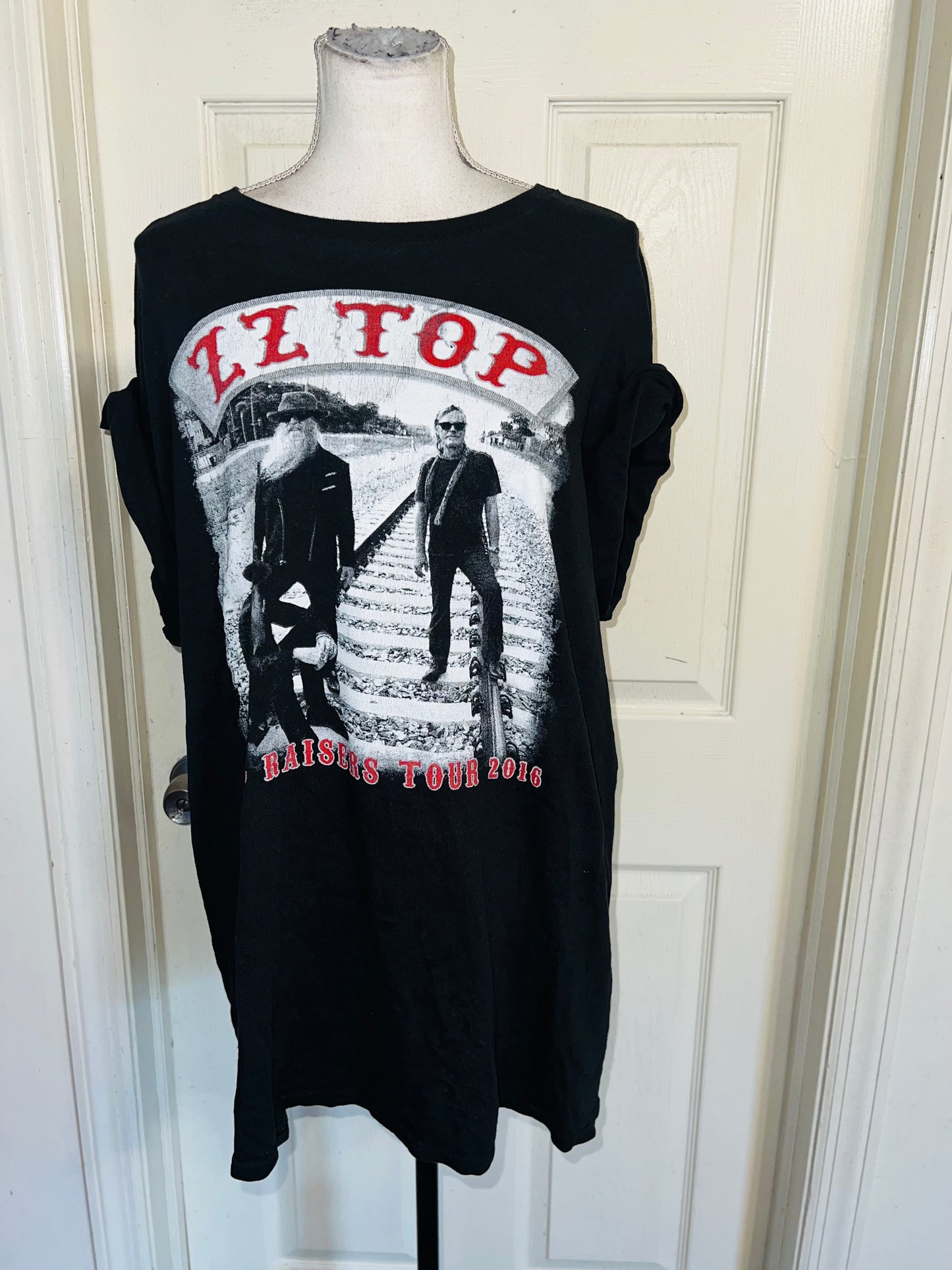 ZZ Top Double Sided Oversized Distressed Tee