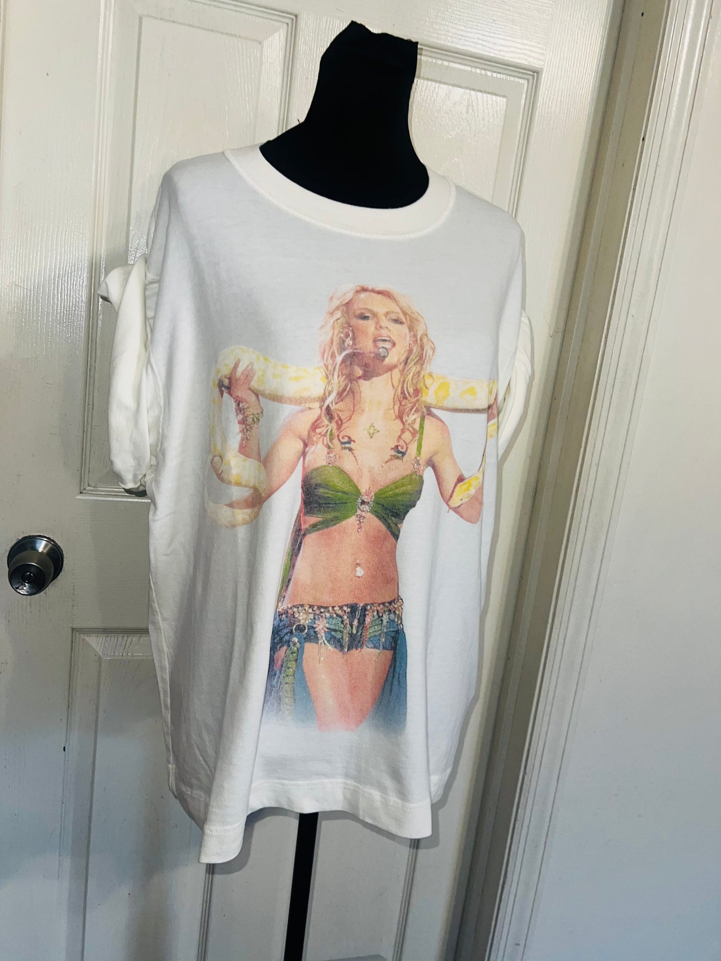 Britney Spears Oversized Distressed Tee