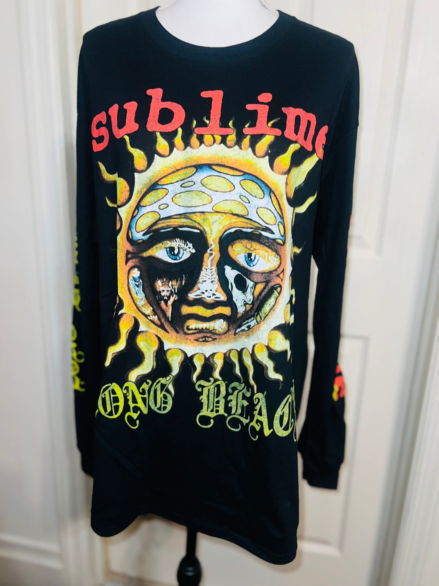 Sublime Oversized Distressed Long Sleeve Tee