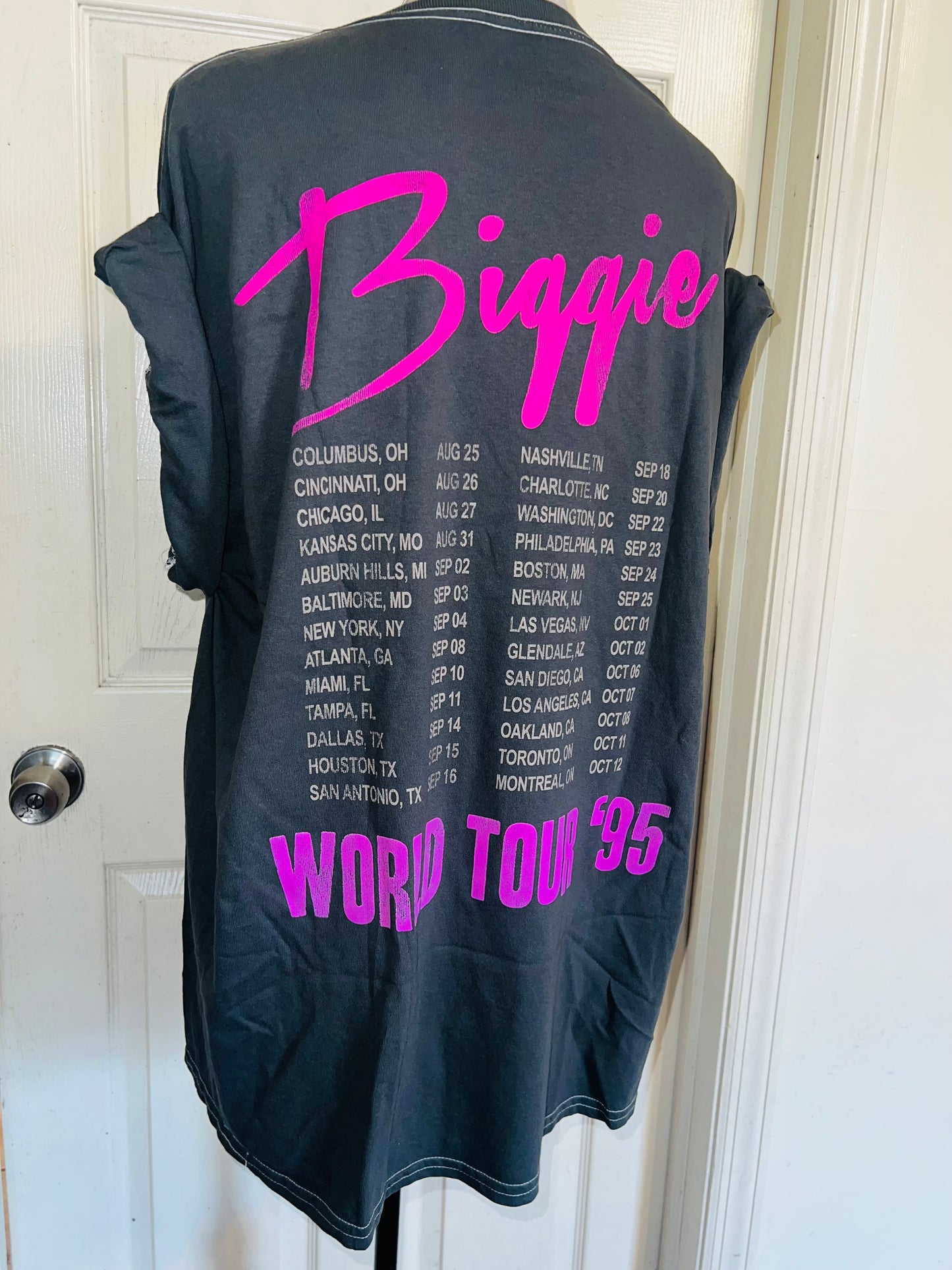 Biggie Smalls Double Sided Oversized Distressed Tee