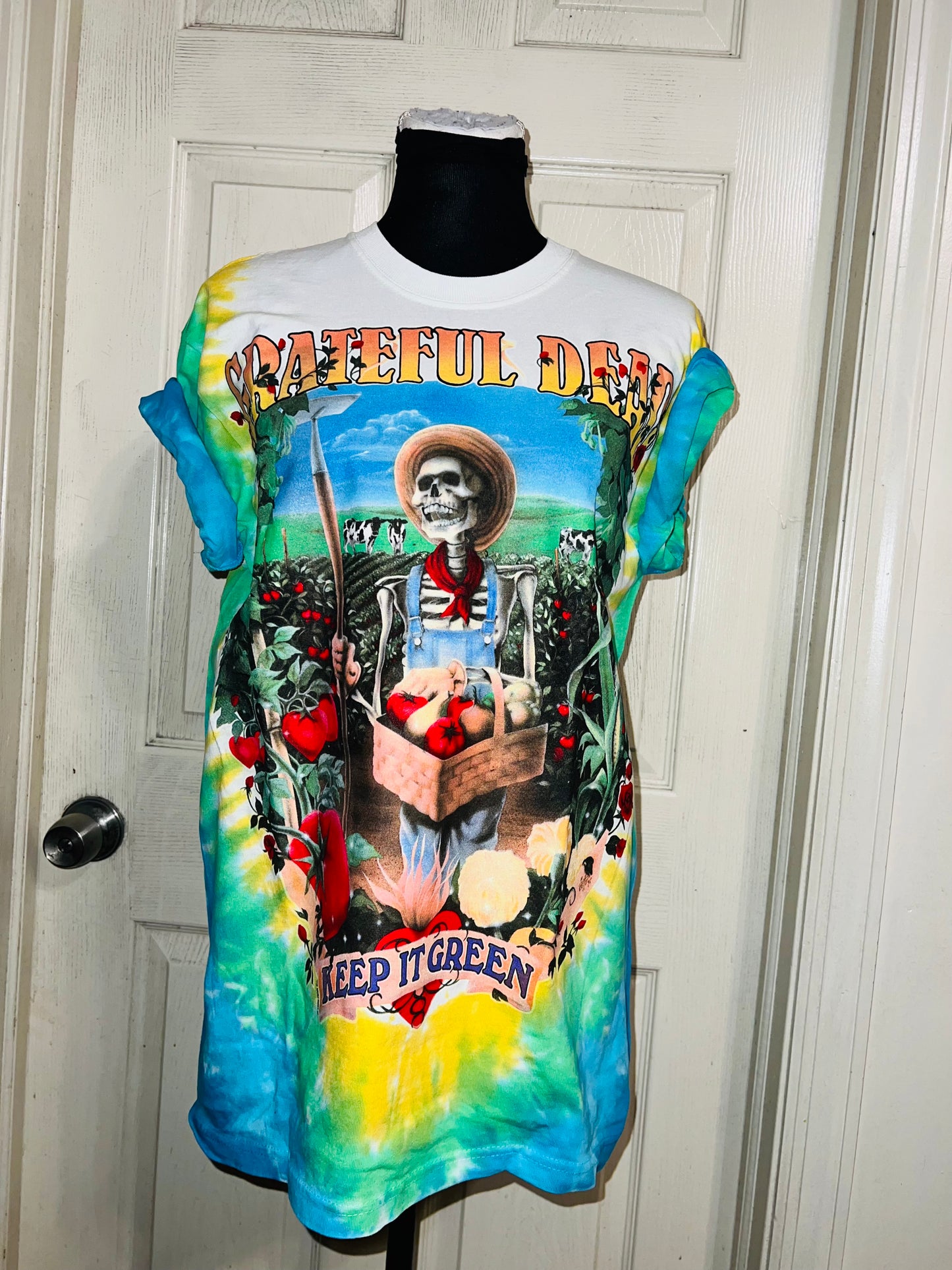 Grateful Dead Keep Green Double Sided Distressed Tee