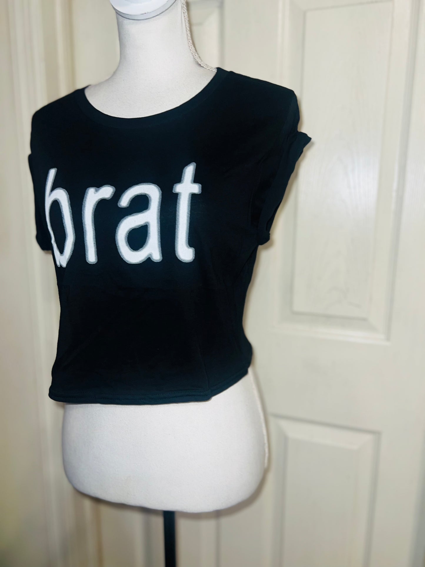 Charli XCX Brat Distressed Baby Tee