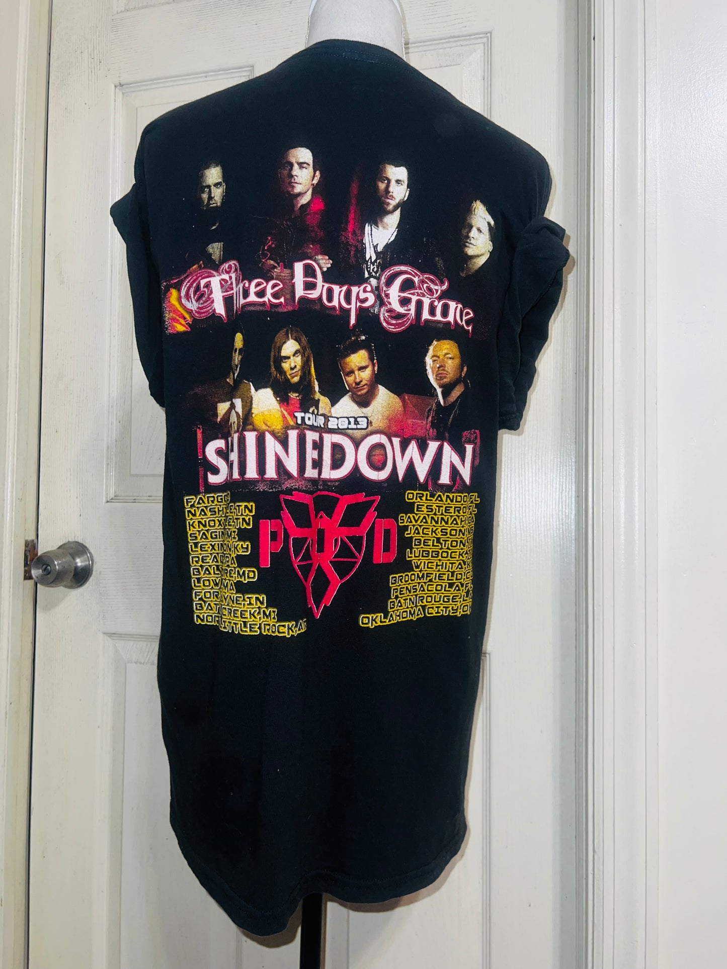 Vintage Shinedown/Three Days Grace Double Sided Oversized Tee