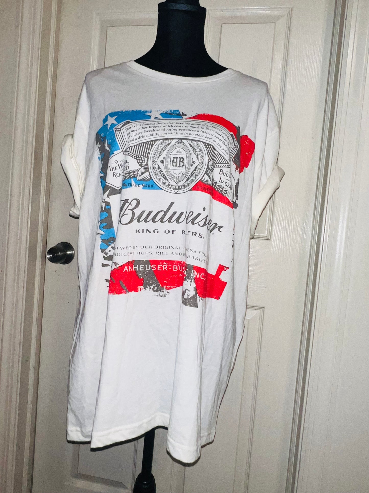 Budweiser USA Oversized Distressed Tee