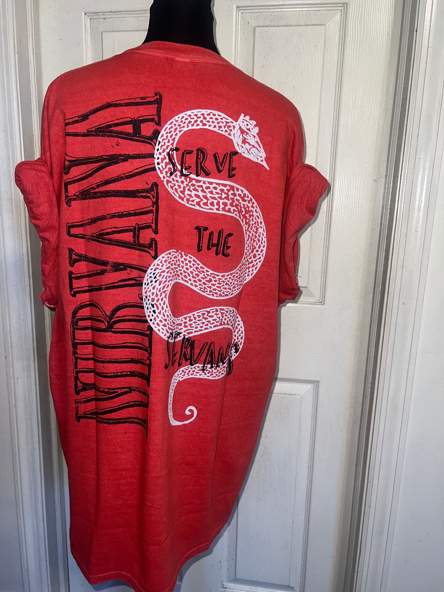 Nirvana Double Sided Oversized Distressed Tee