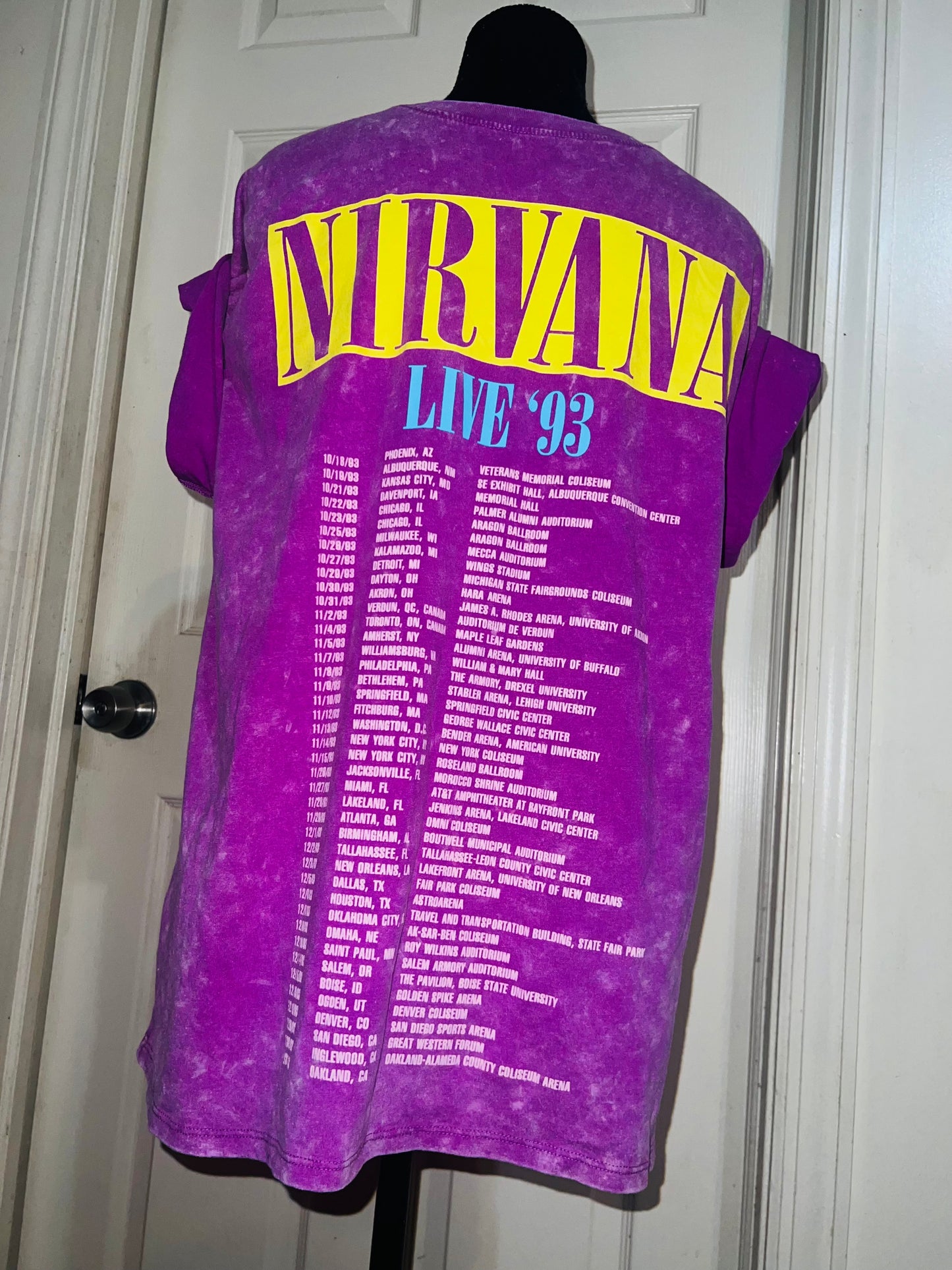 Nirvana Double Sided Oversized Distressed Tee