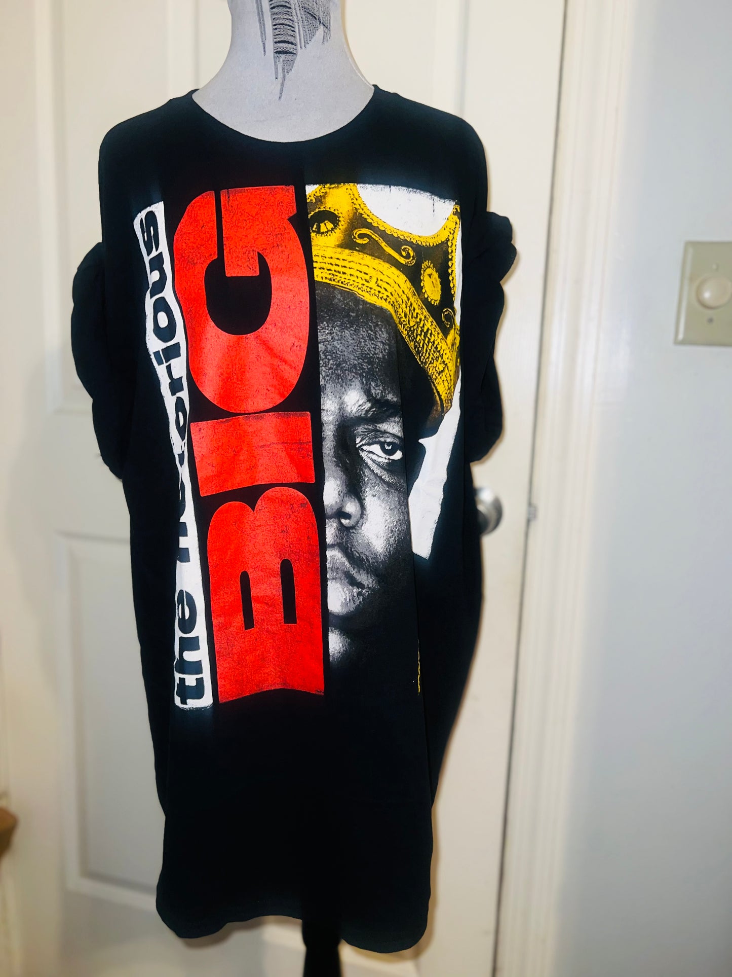 Notorious BIG Biggie Smalls Oversized Distressed Tee