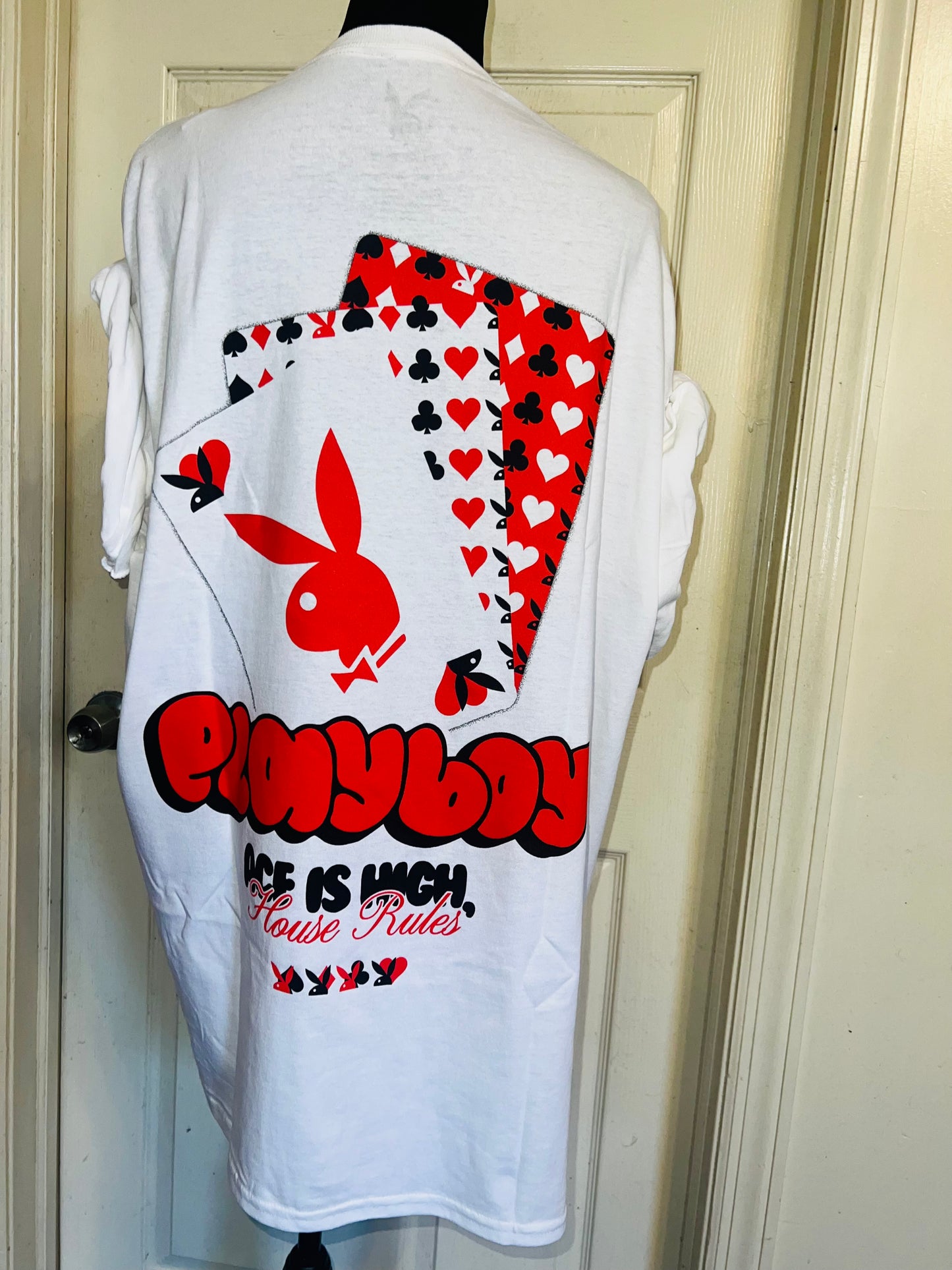 Playboy Double Sided Oversized Distressed Tee