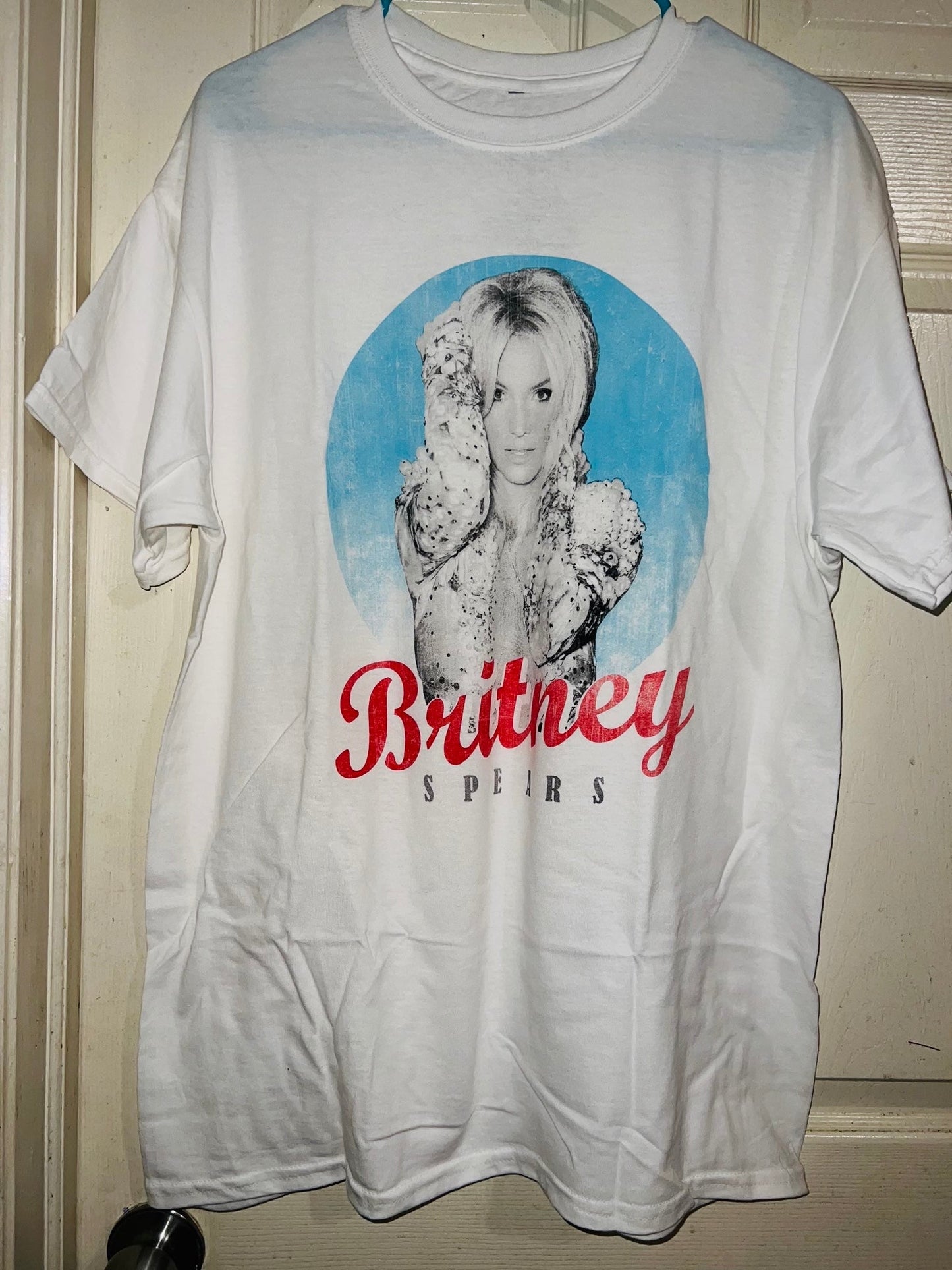 Britney Spears Oversized Distressed Tee