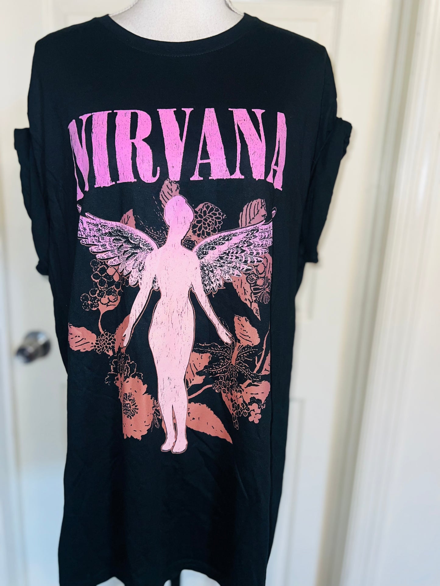 Nirvana Oversized Distressed Tee