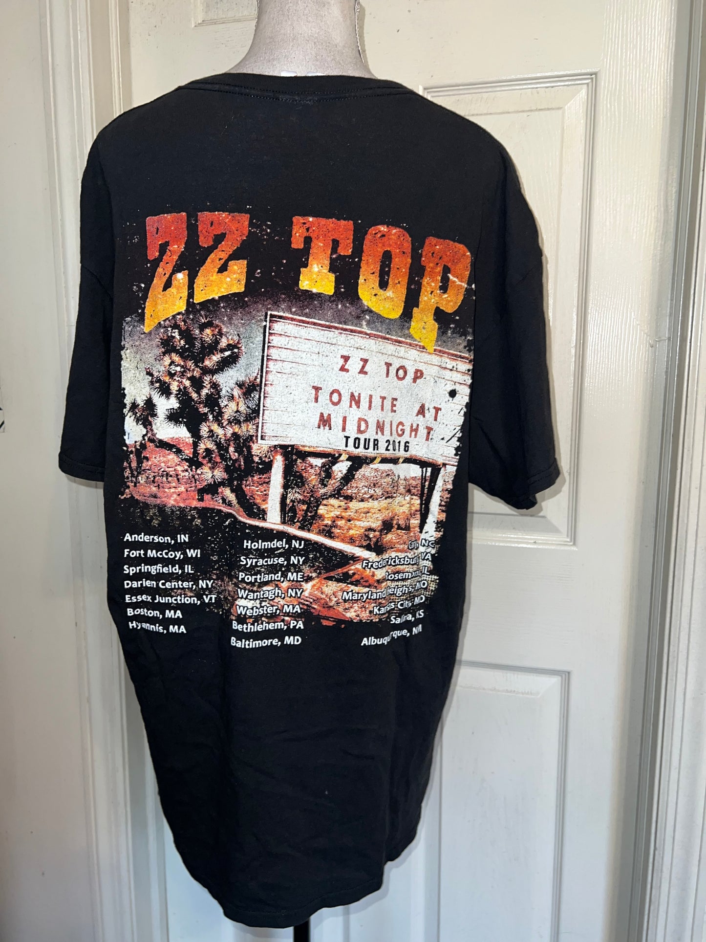 ZZ Top Double Sided Oversized Distressed Tee