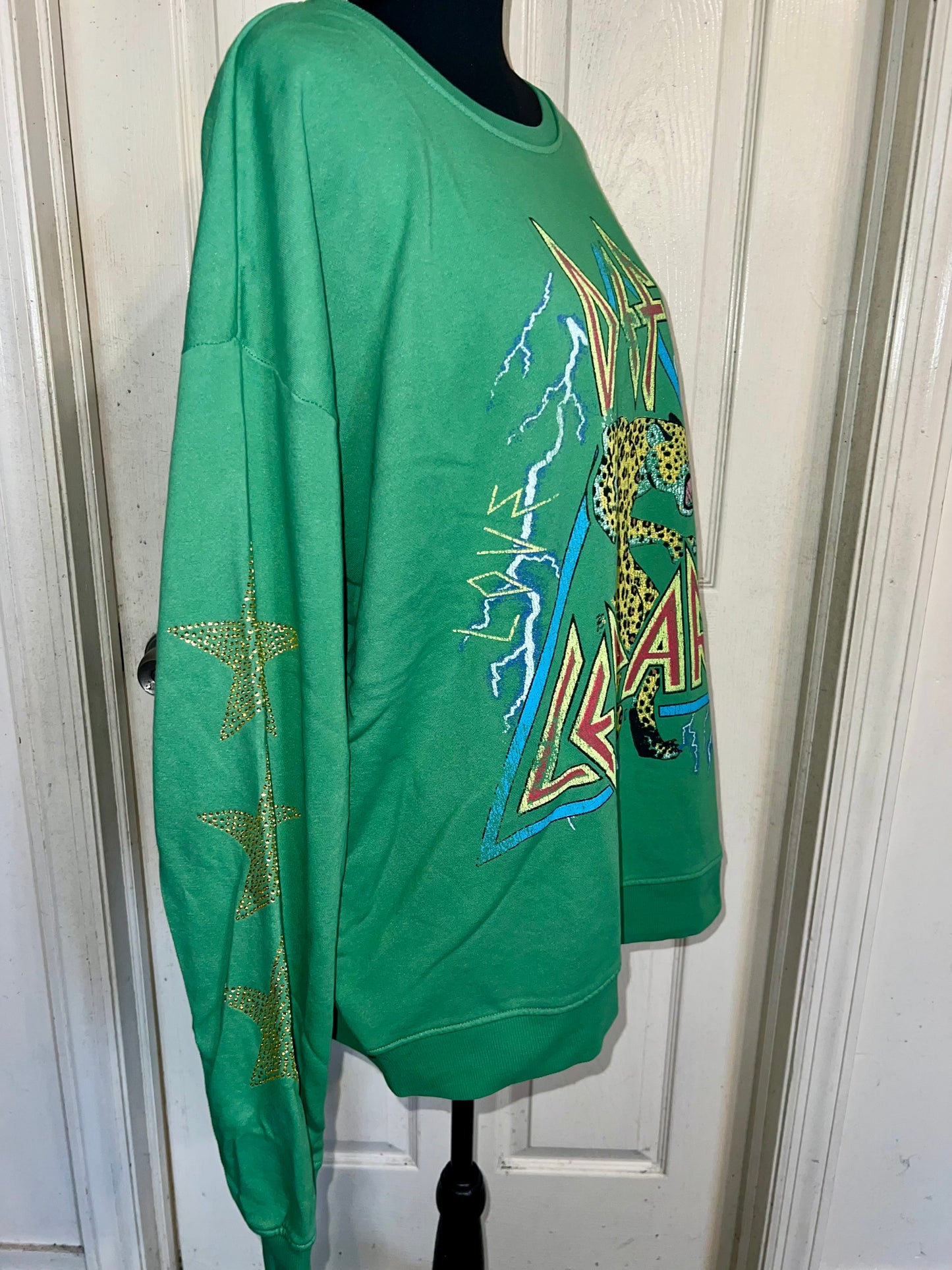 Def Leppard Oversized Distressed Sweatshirt