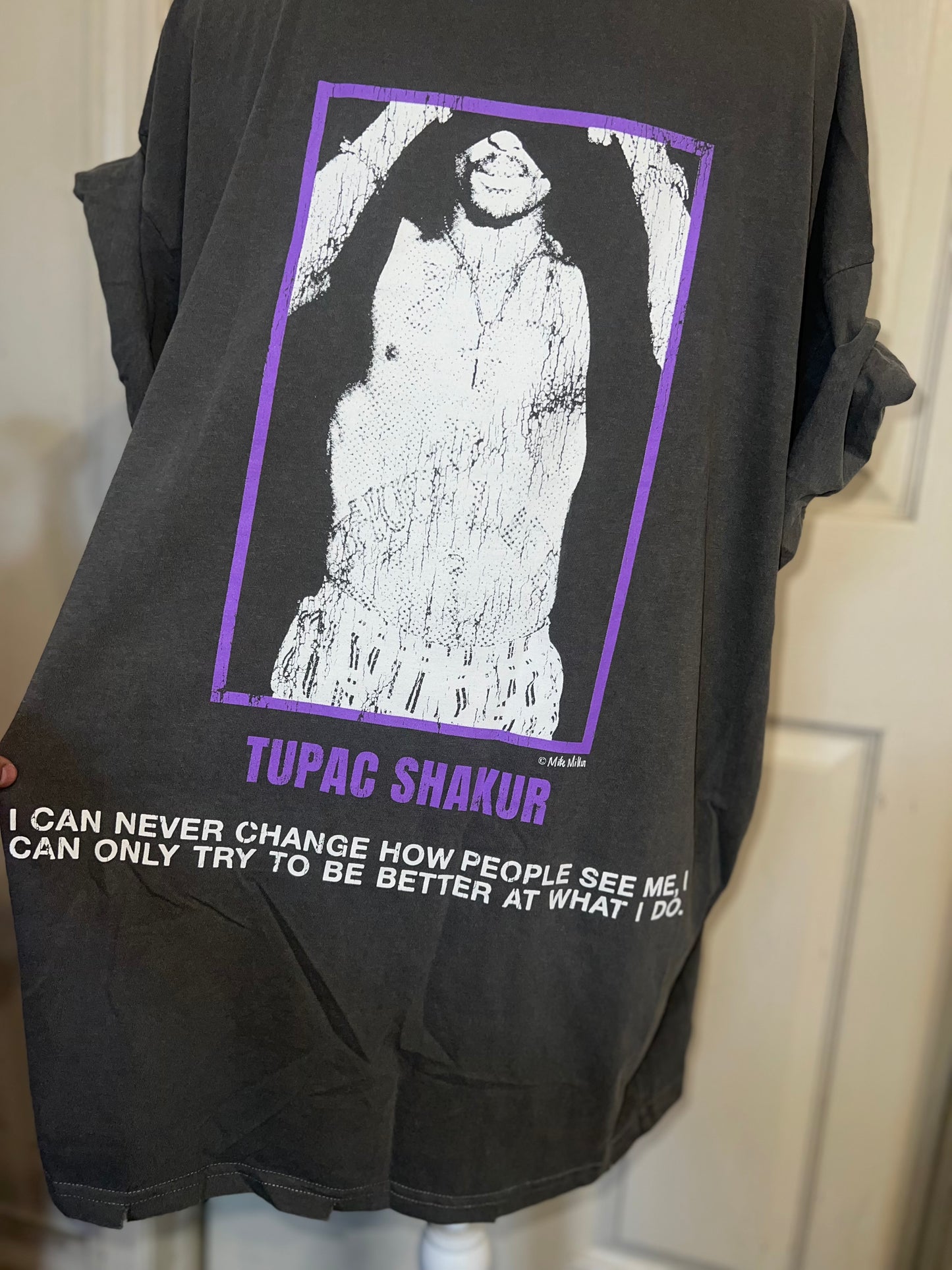 Tupac Shakur Double Sided Oversized Distressed Tee