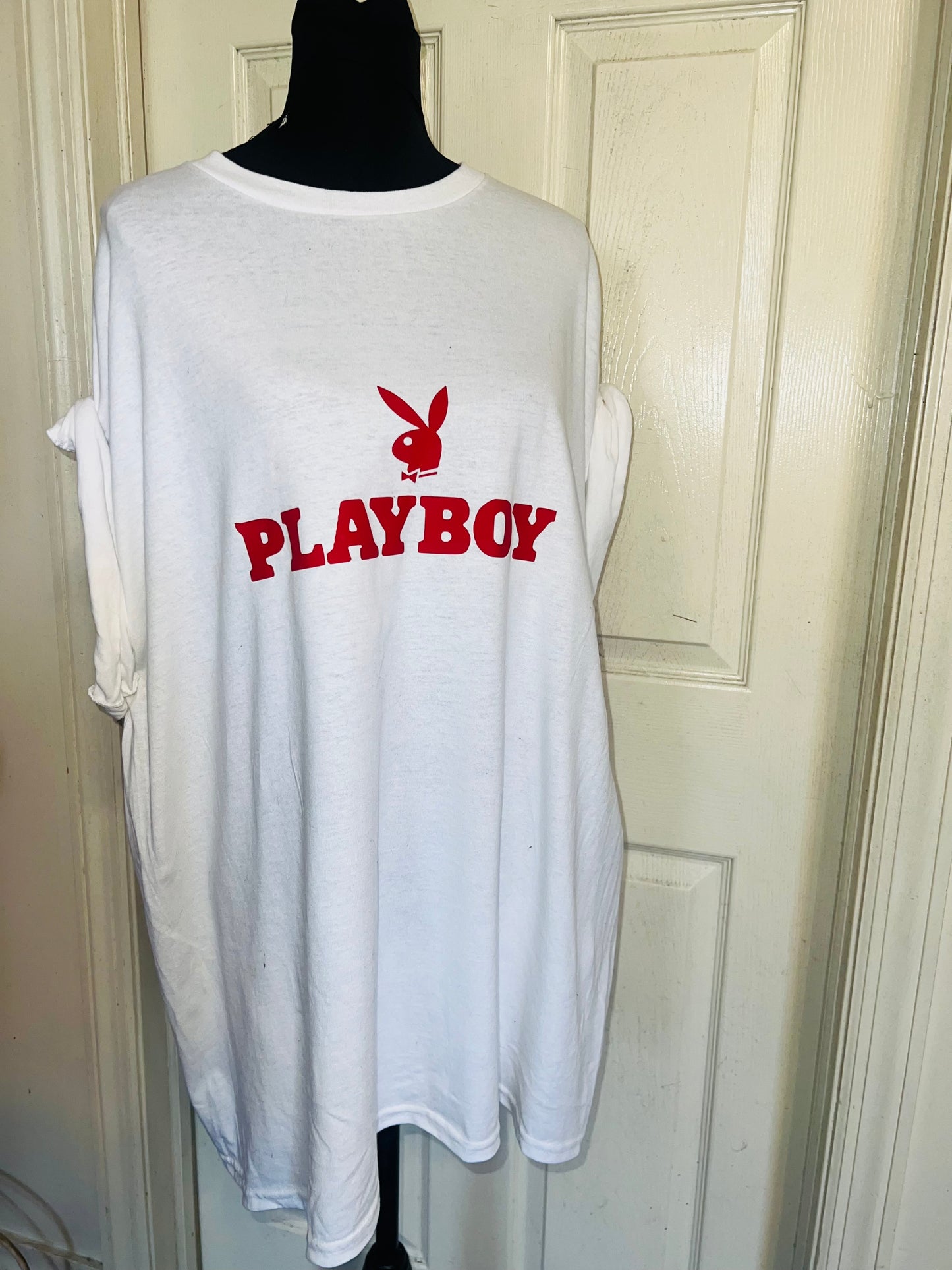 Playboy Double Sided Oversized Distressed Tee