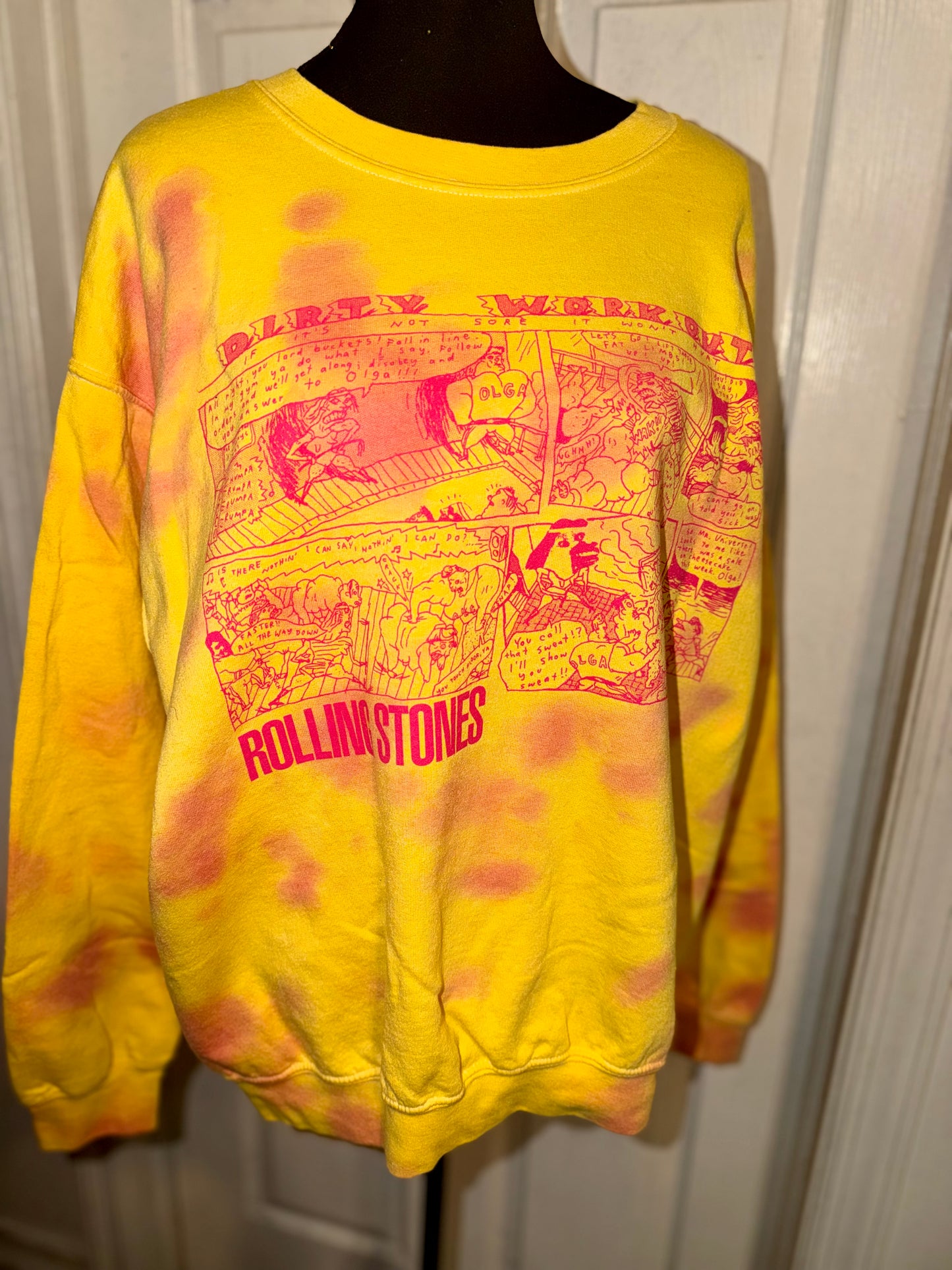 The Rolling Stones Oversized Distressed Sweatshirt