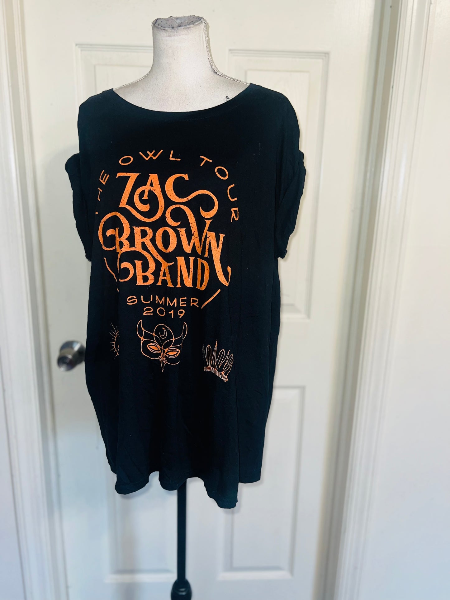 Zac Brown Band Double Sides Oversized Distressed Tee