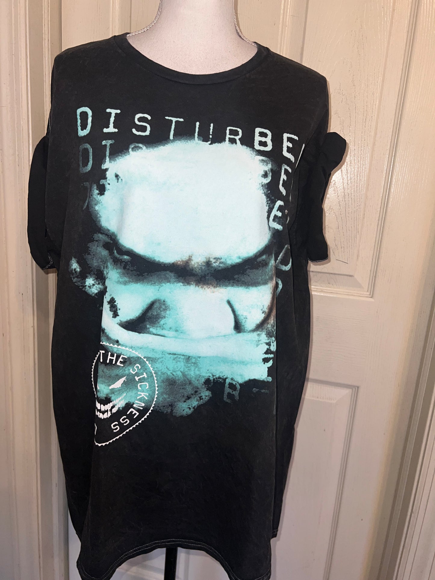 Disturbed Oversized Distressed Tee