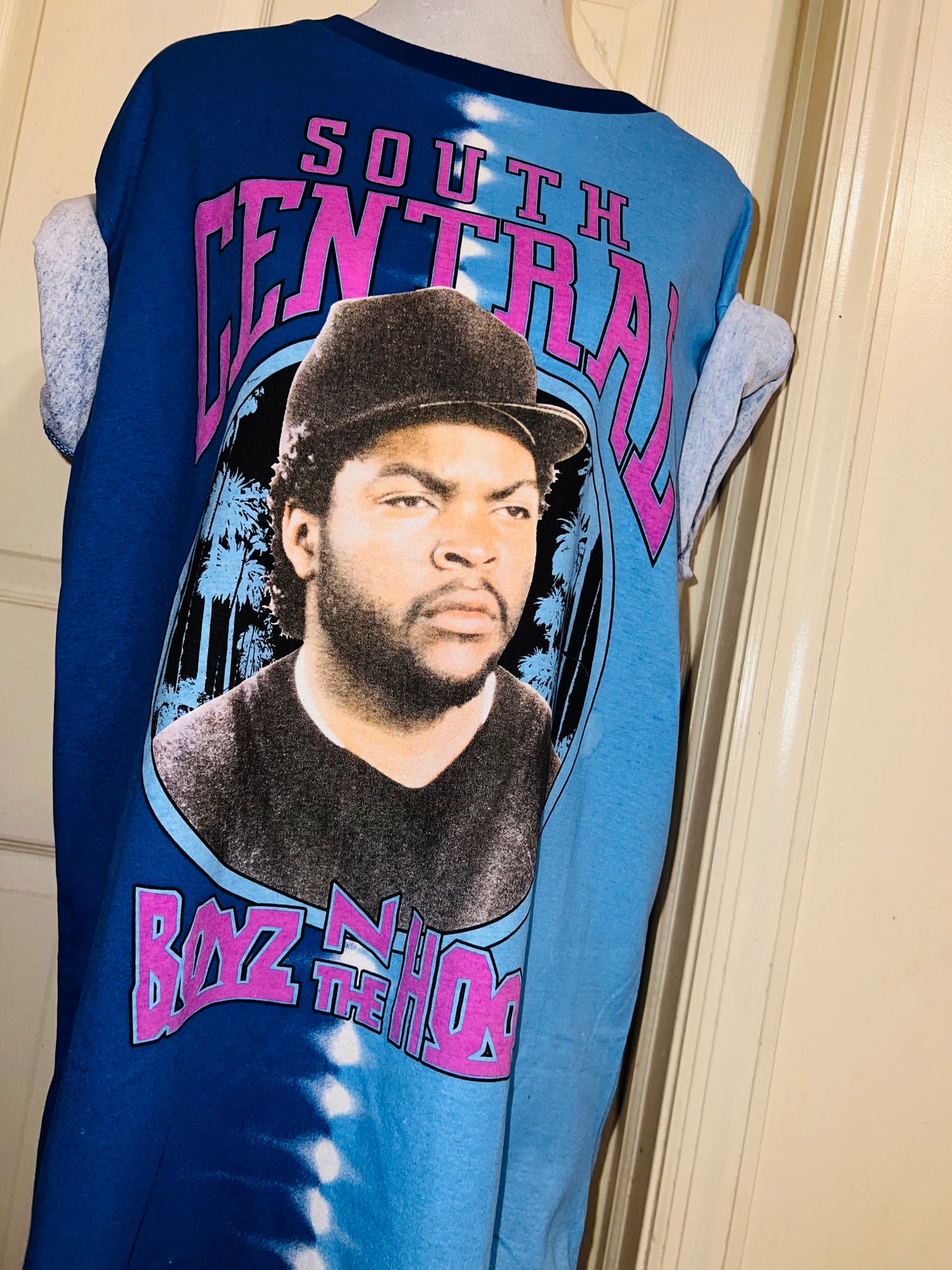 Boyz in the Hood Tie Dye Oversized Distressed Tee