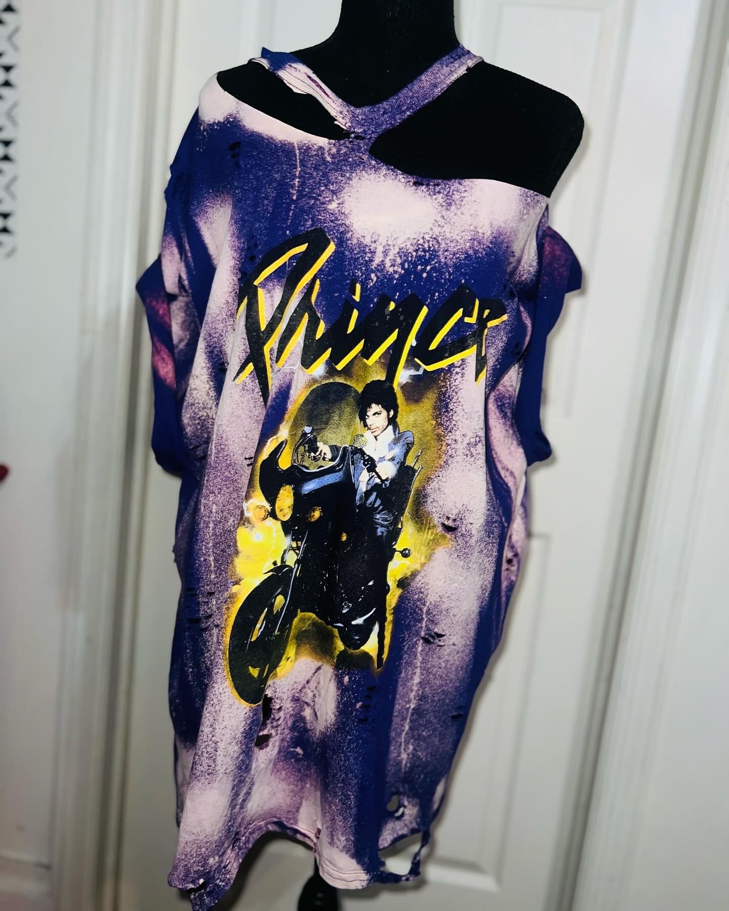 Prince Bleached Oversized Diss. Tee