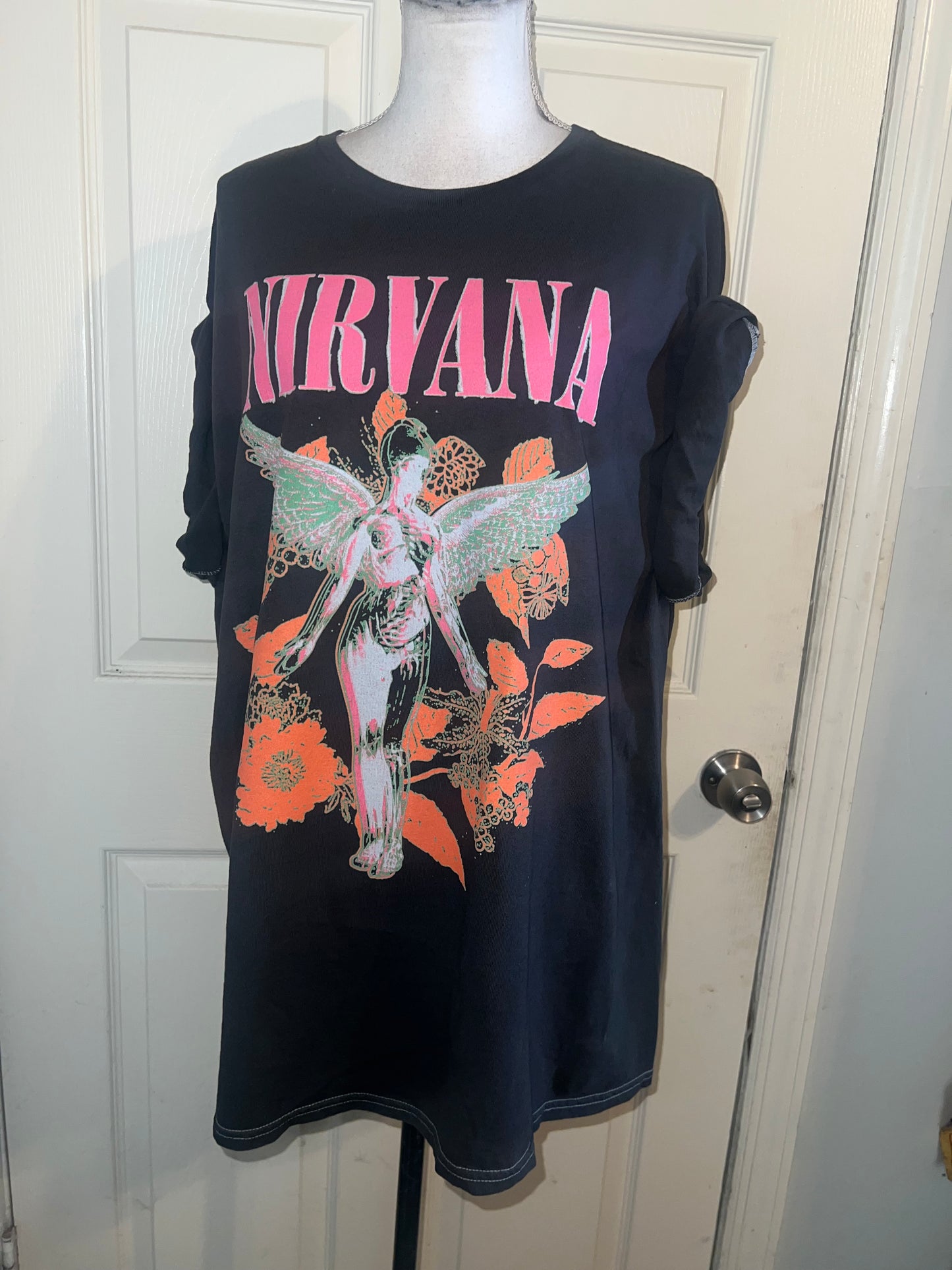 Nirvana Oversized Distressed Tee