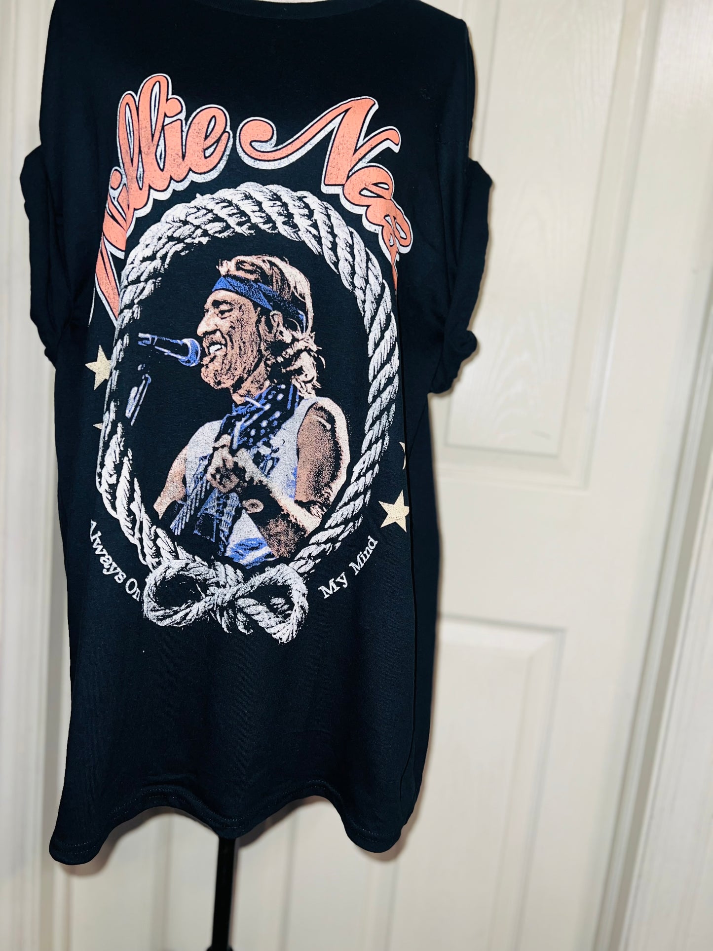 Willie Nelson Oversized Distressed Tee